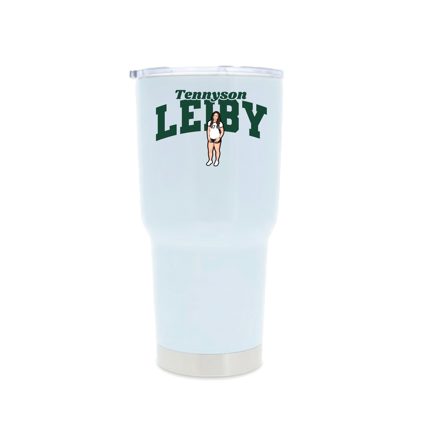 30oz Stainless Steel Tumbler — Signature Arch in White