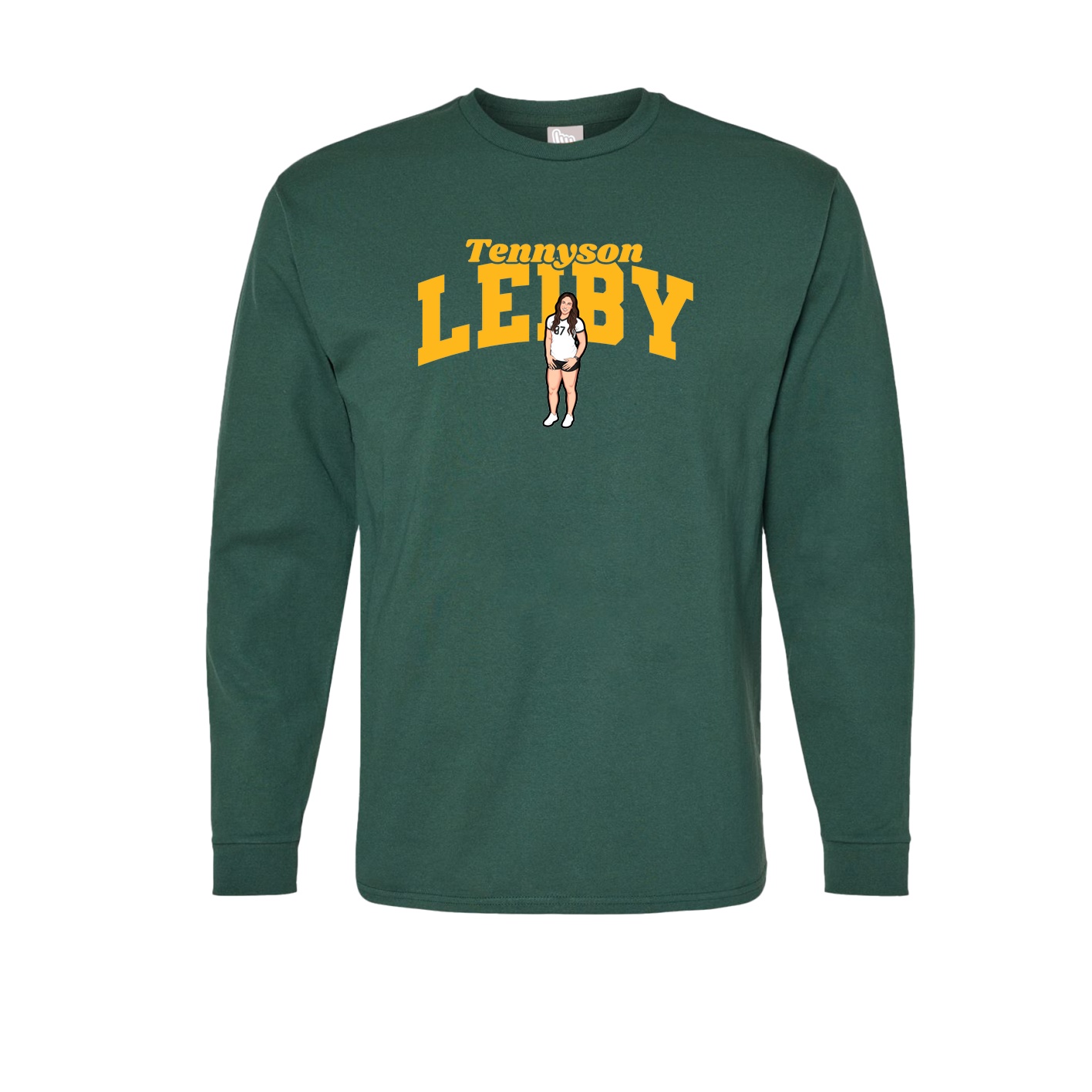 Long Sleeve Tee — Signature Arch in Green