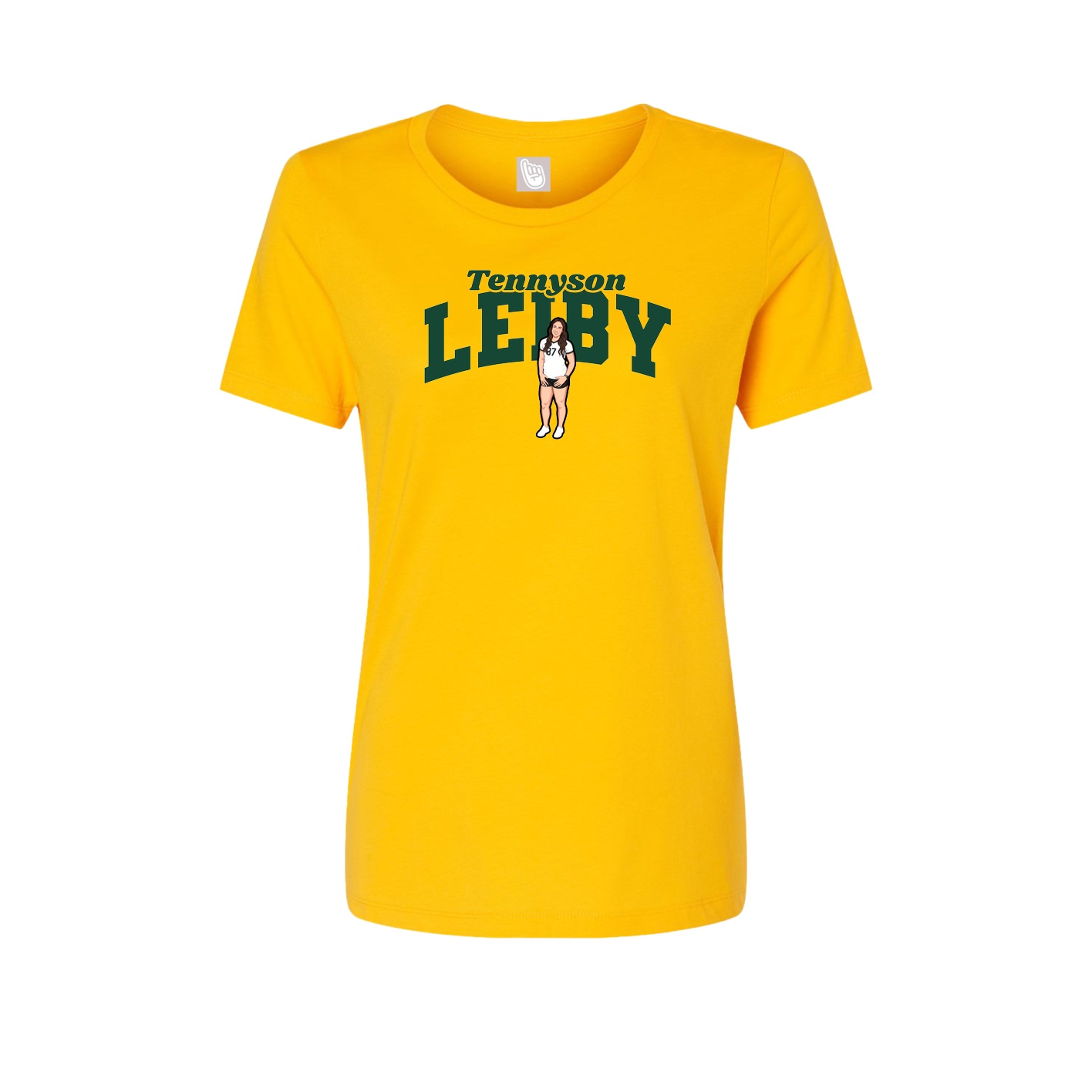 Fitted Women's Tee — Signature Arch in Gold
