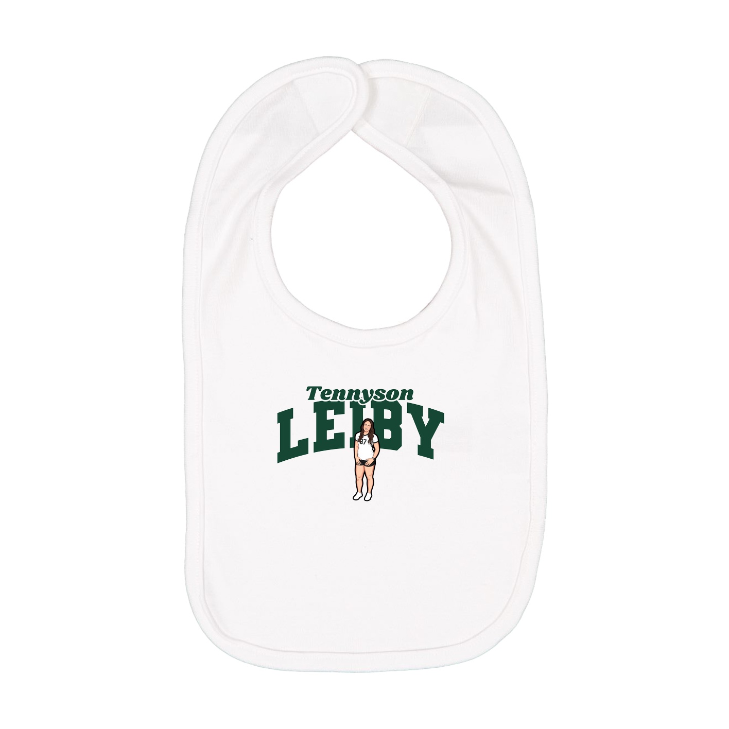 Infant Bib — Signature Arch in White