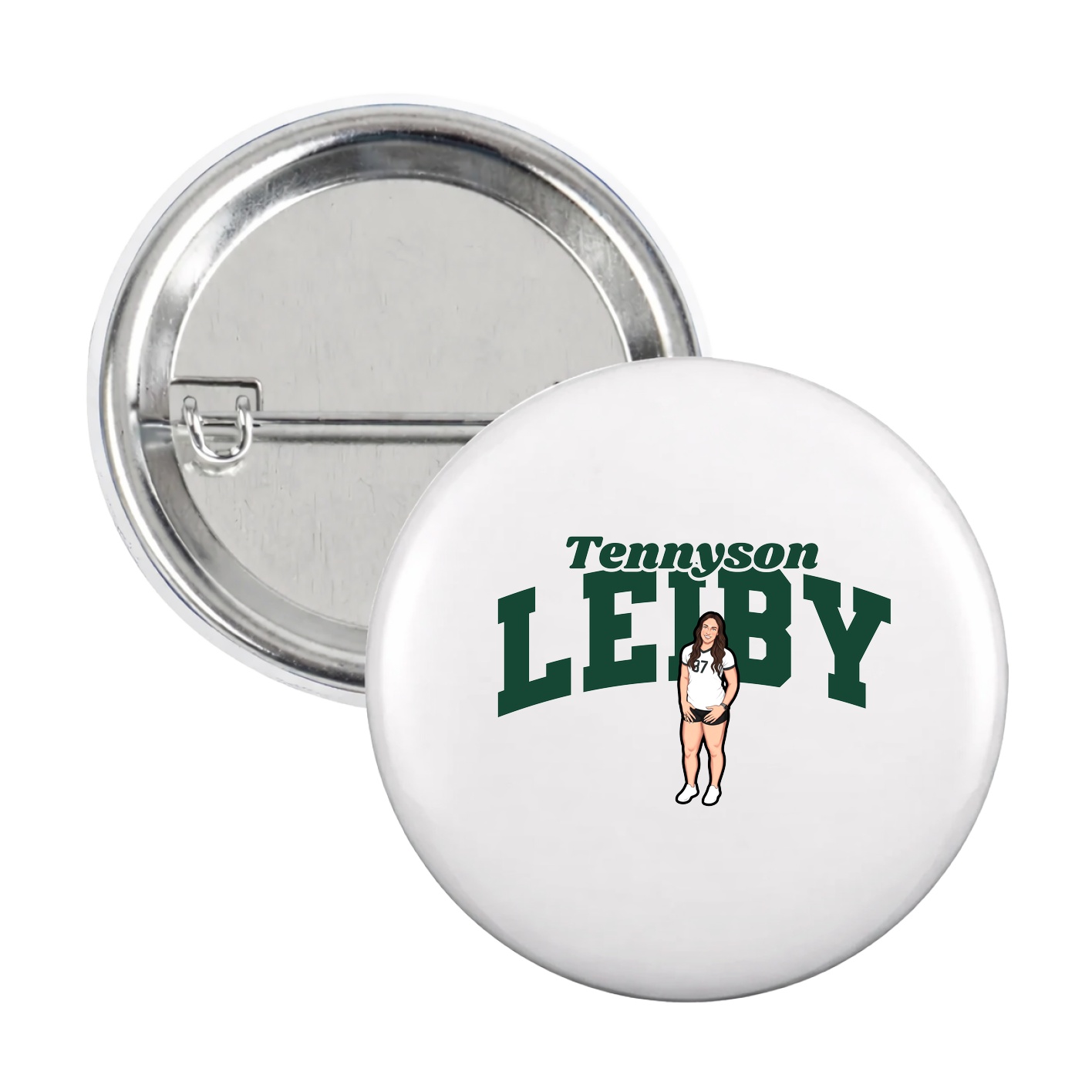 Game Day Button — Signature Arch in White