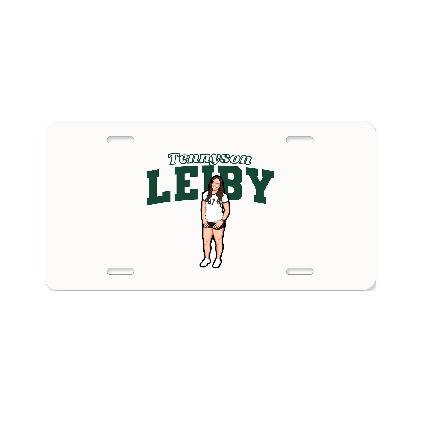 License Plate — Name Arch in Classic