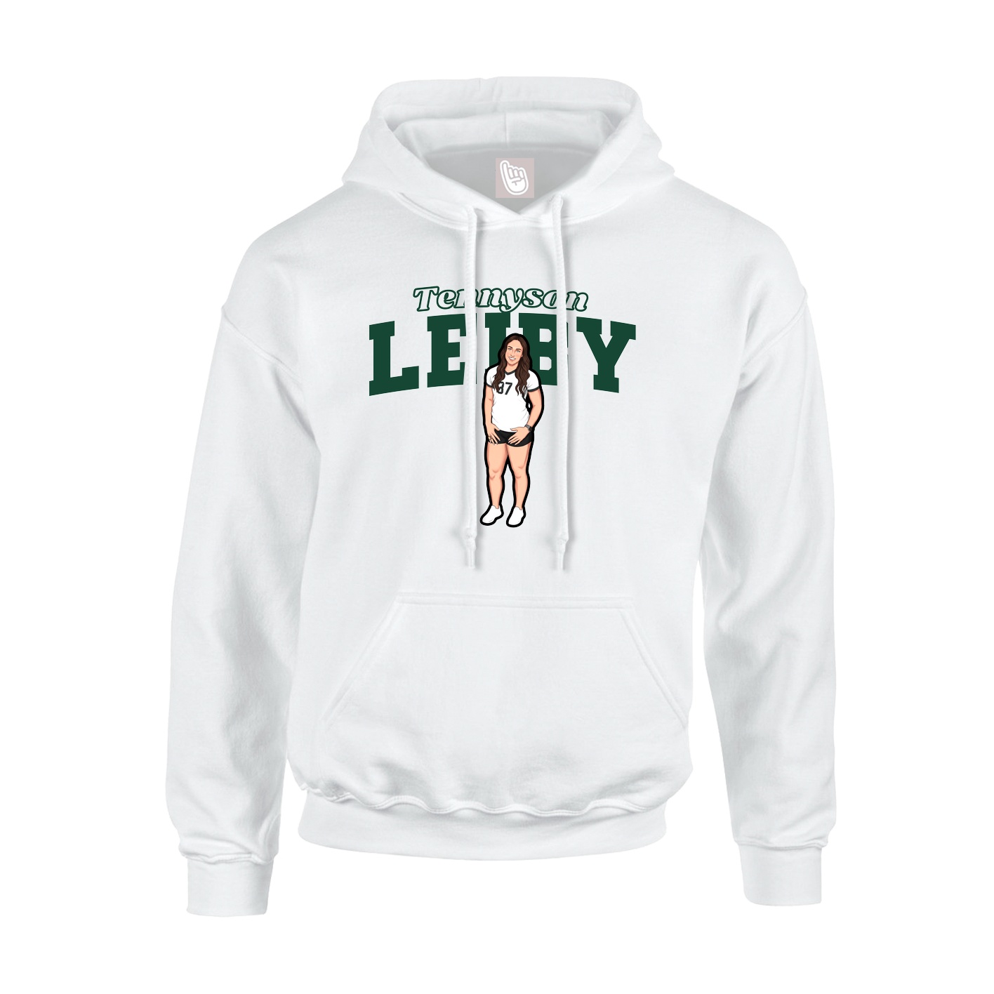 Hoodie — Name Arch in White