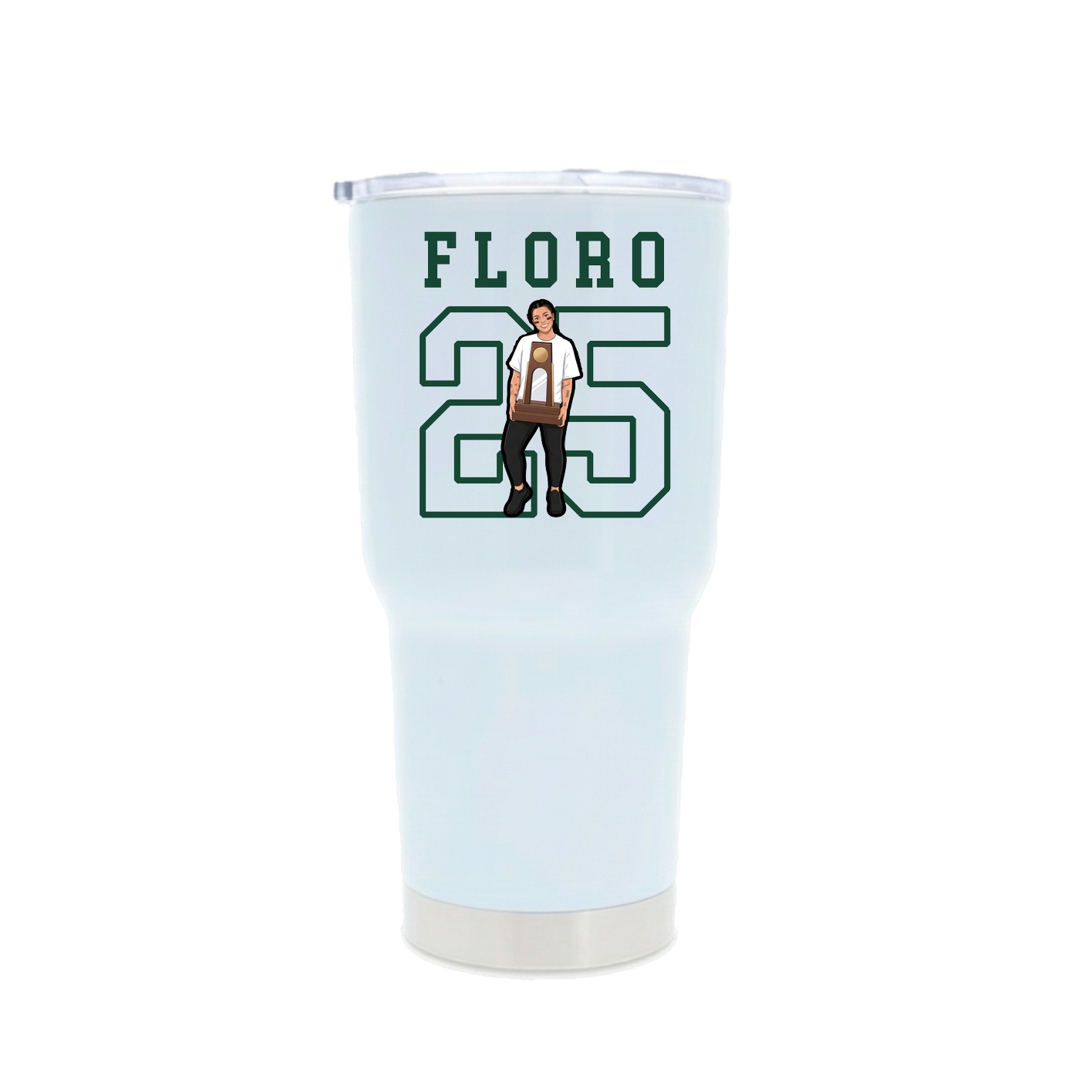 30oz Stainless Steel Tumbler — Shirsey in White
