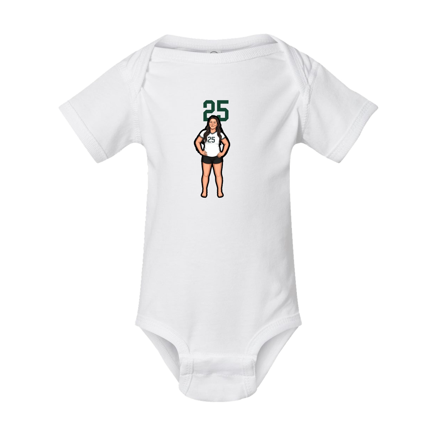 Baby Onesie — Number Top in White