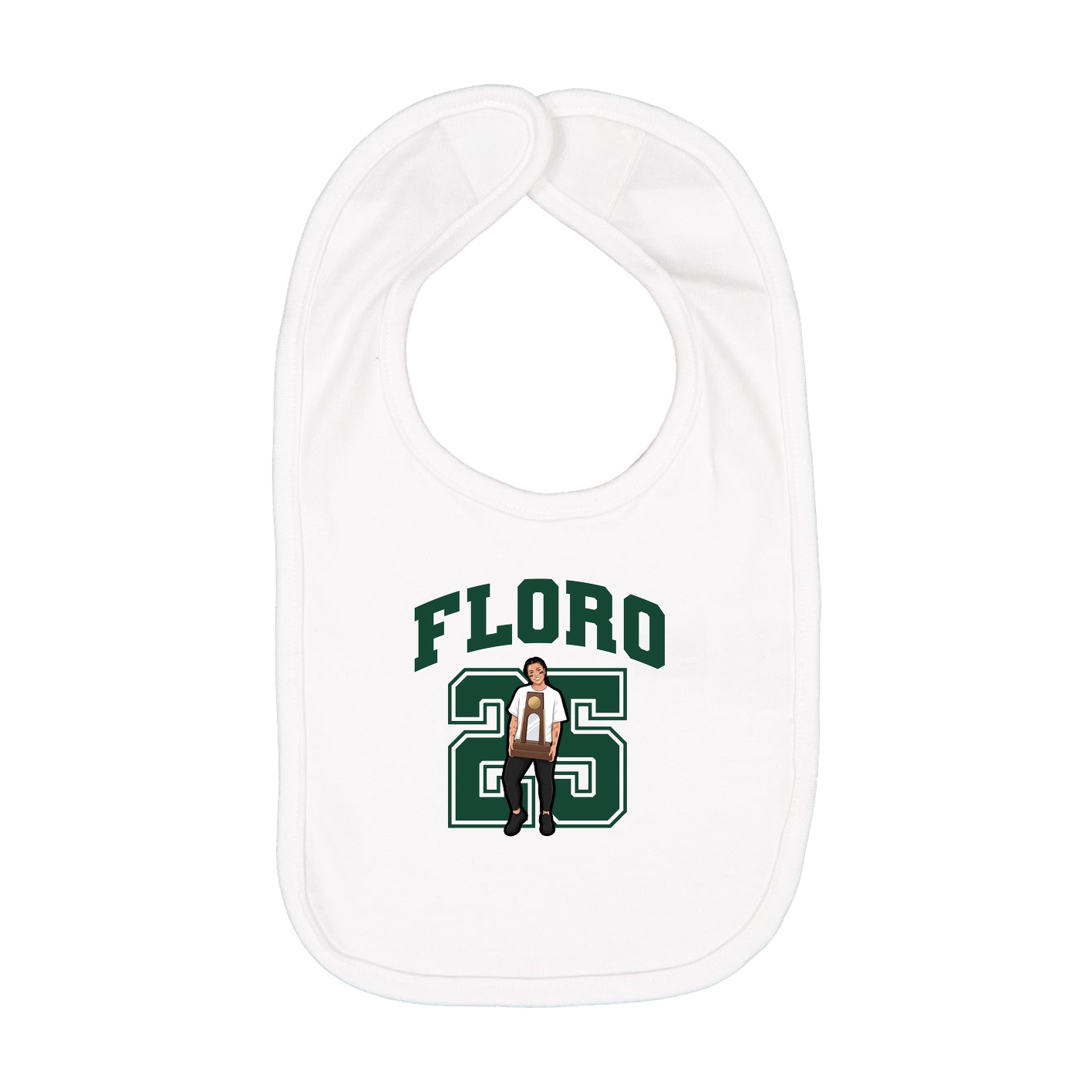 Infant Bib — Number in White