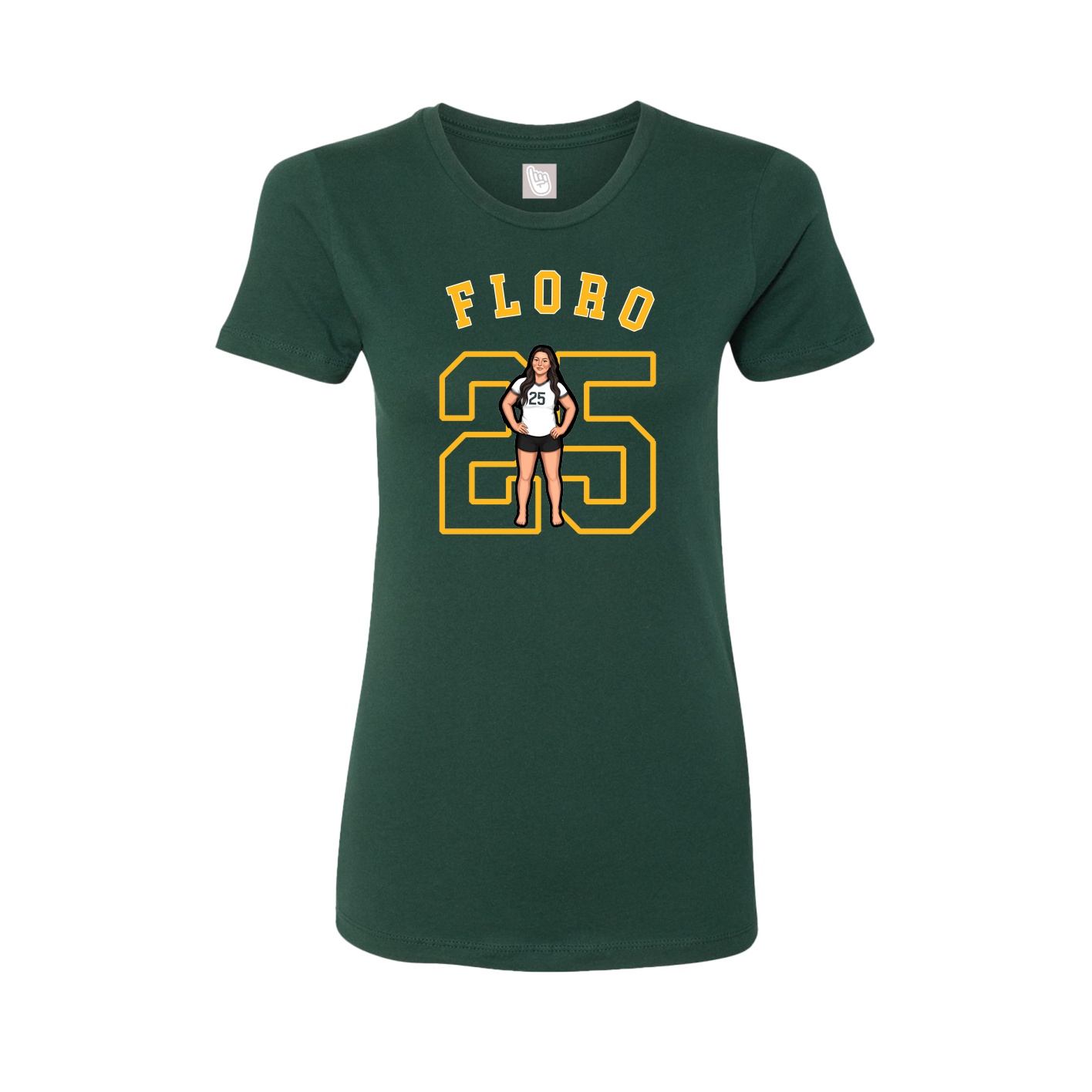 Fitted Women's Tee — Shirsey Arch in Green