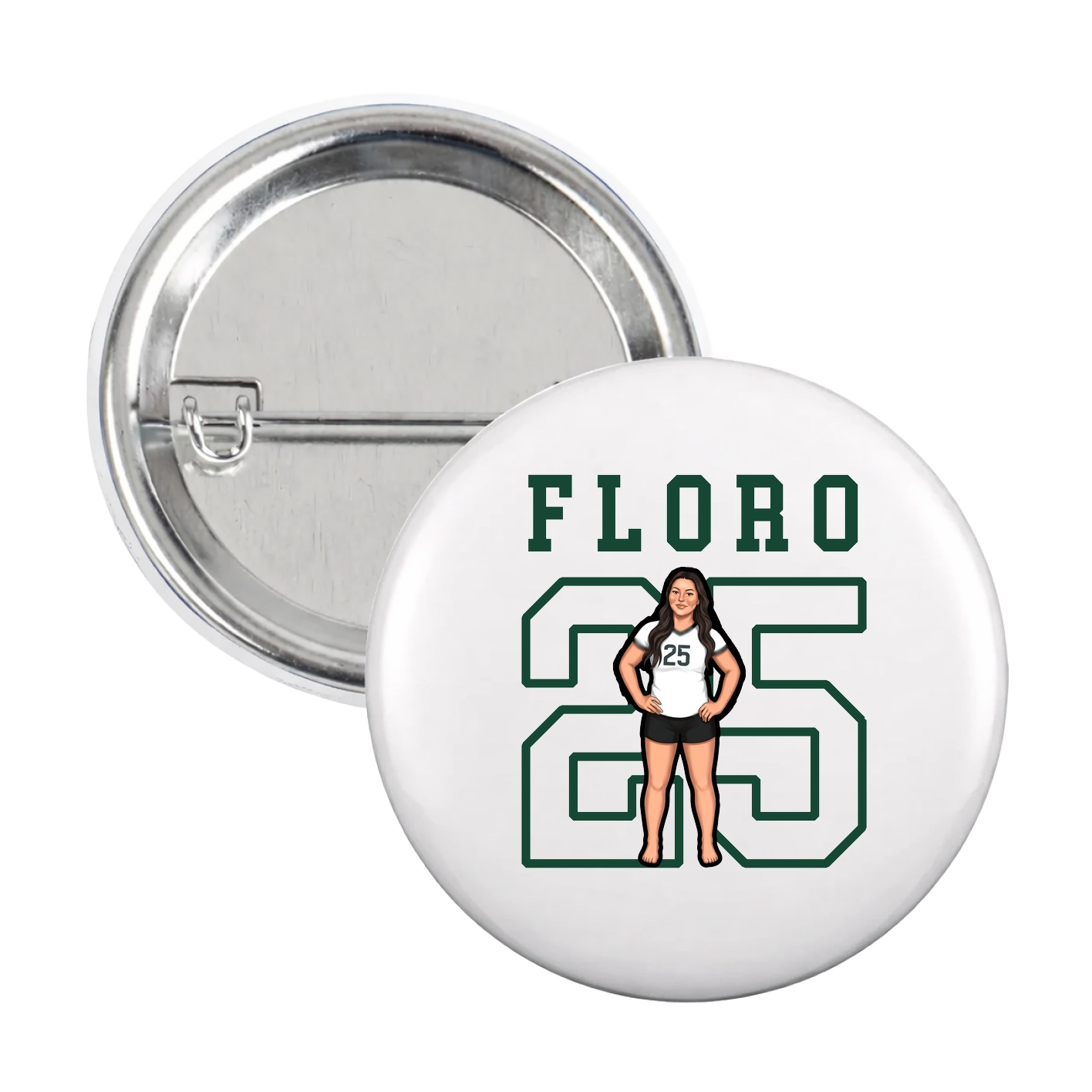 Game Day Button — Shirsey in White
