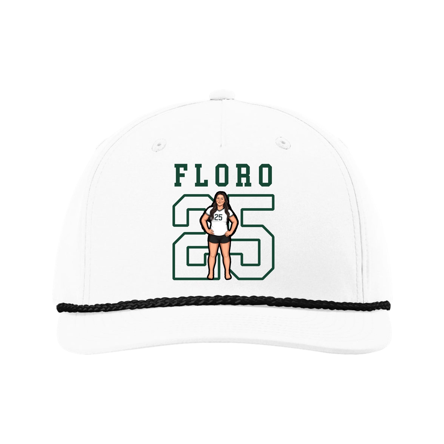 Five-Panel Classic Rope Cap — Shirsey in White