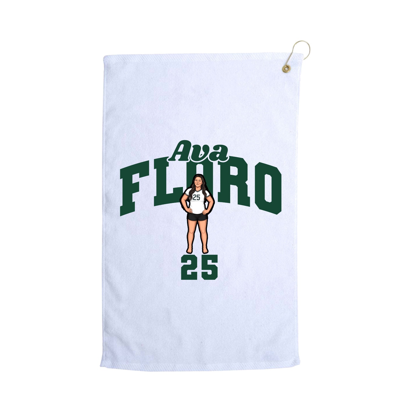 Golf Towel — Signature Arch in White