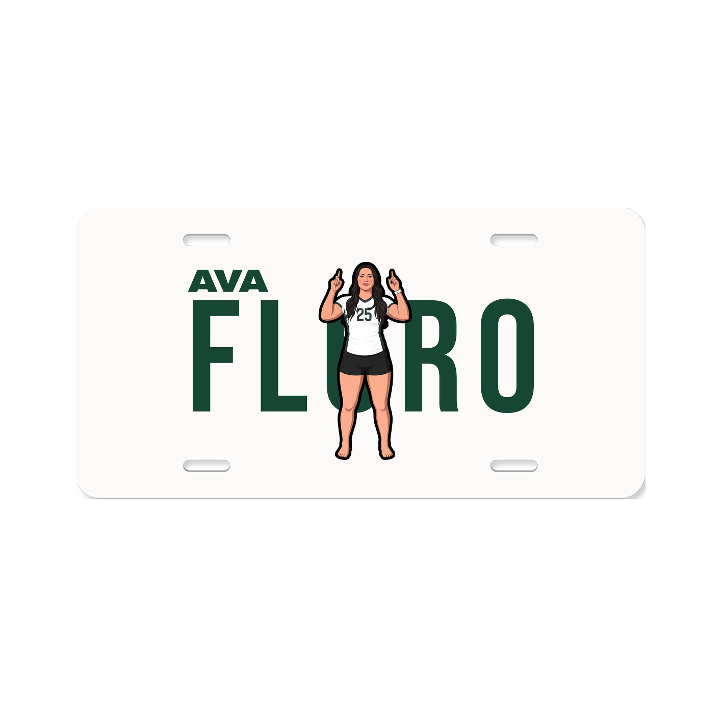 License Plate — Player Name in Classic