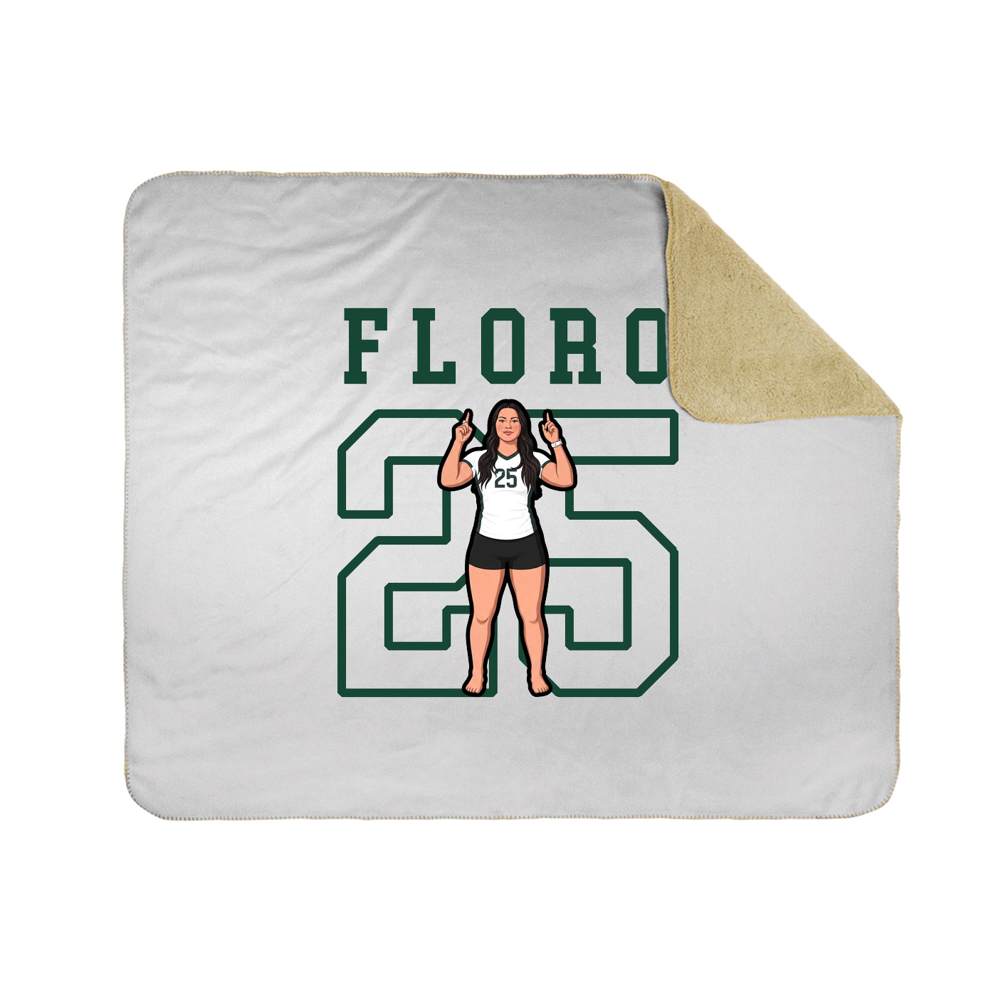 Throw Blanket — Shirsey in White