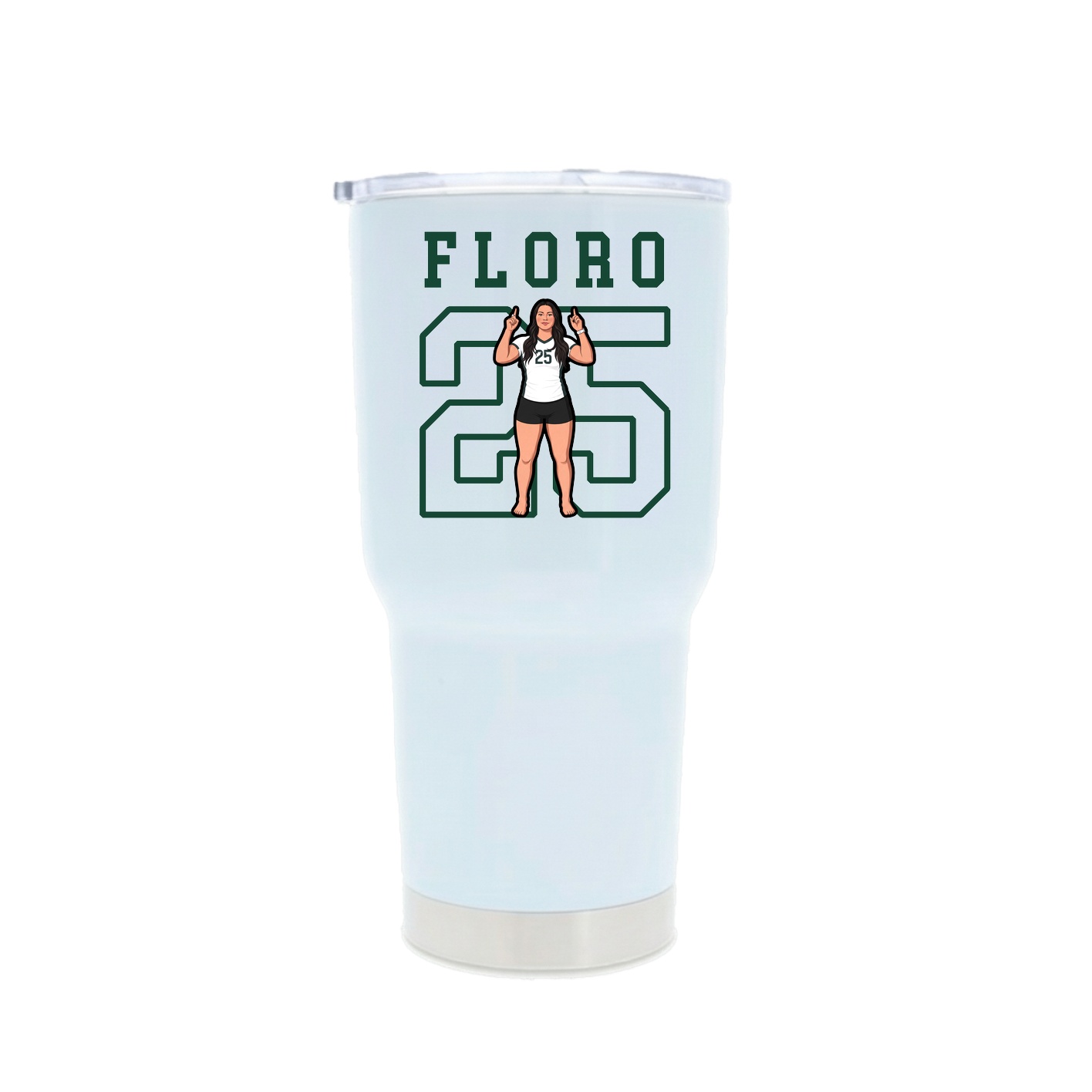 30oz Stainless Steel Tumbler — Shirsey in White