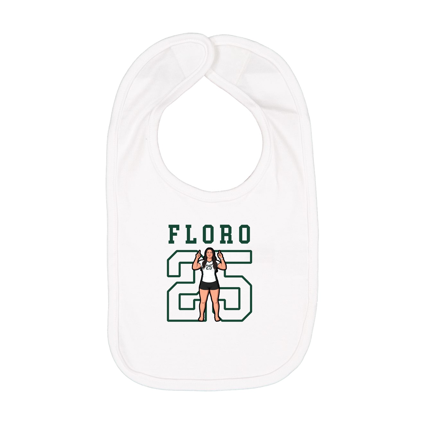Infant Bib — Shirsey in White