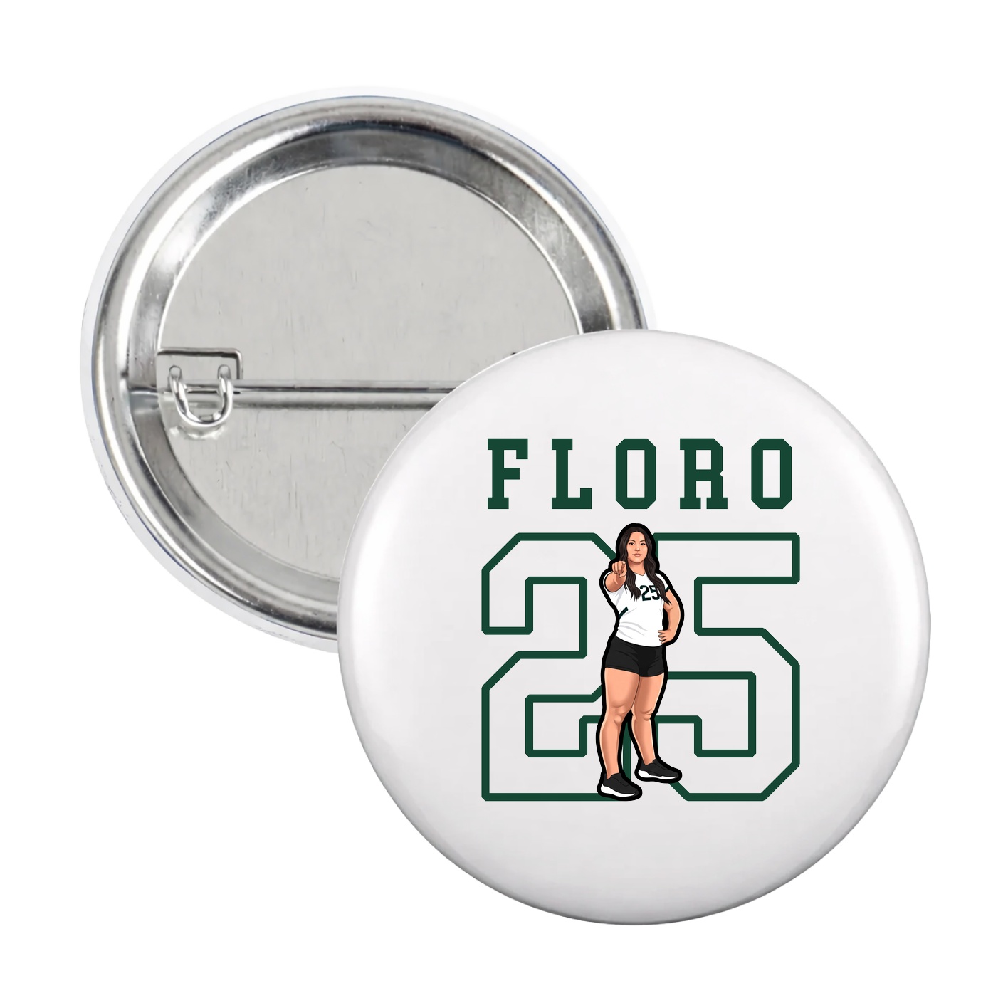 Game Day Button — Shirsey in White
