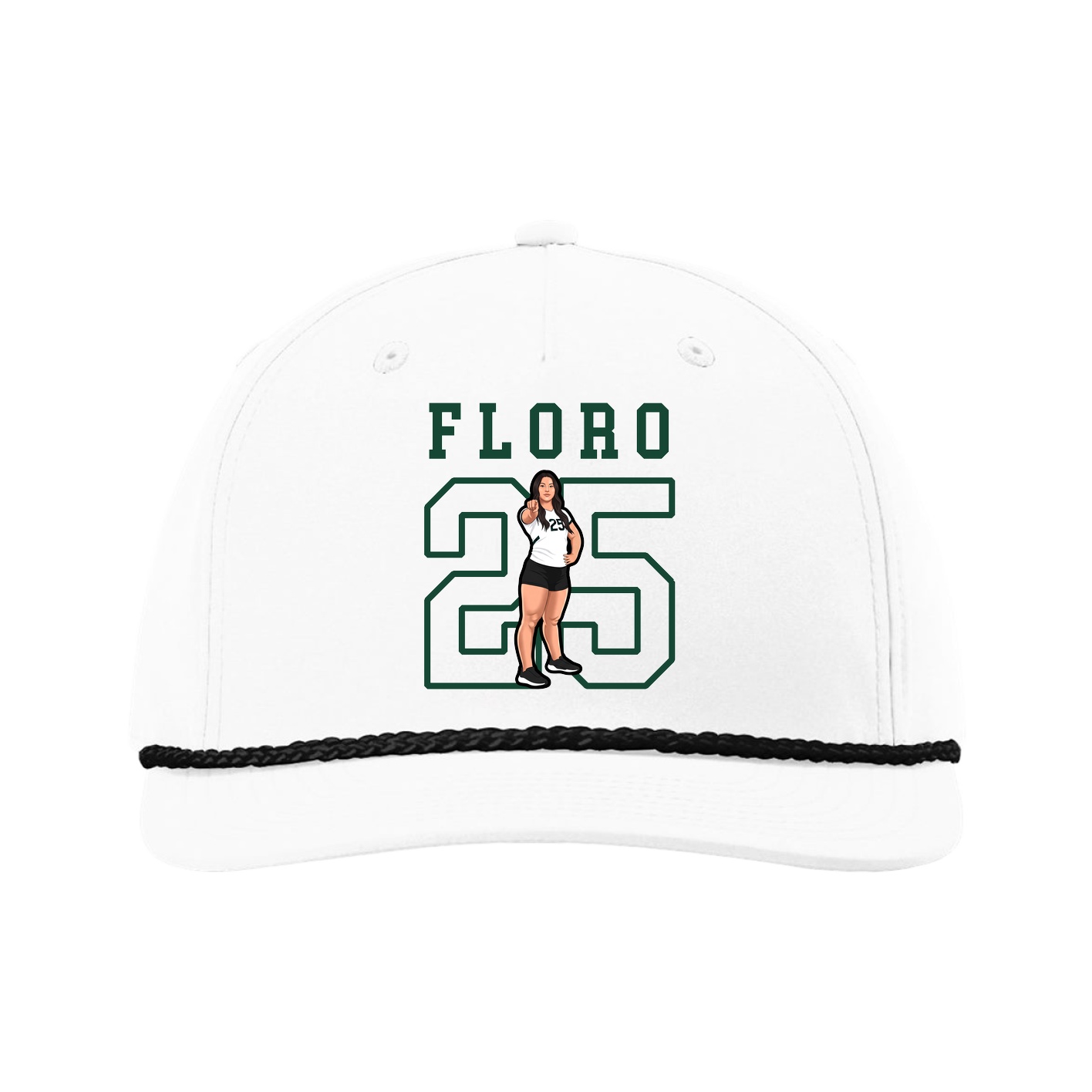 Five-Panel Classic Rope Cap — Shirsey in White