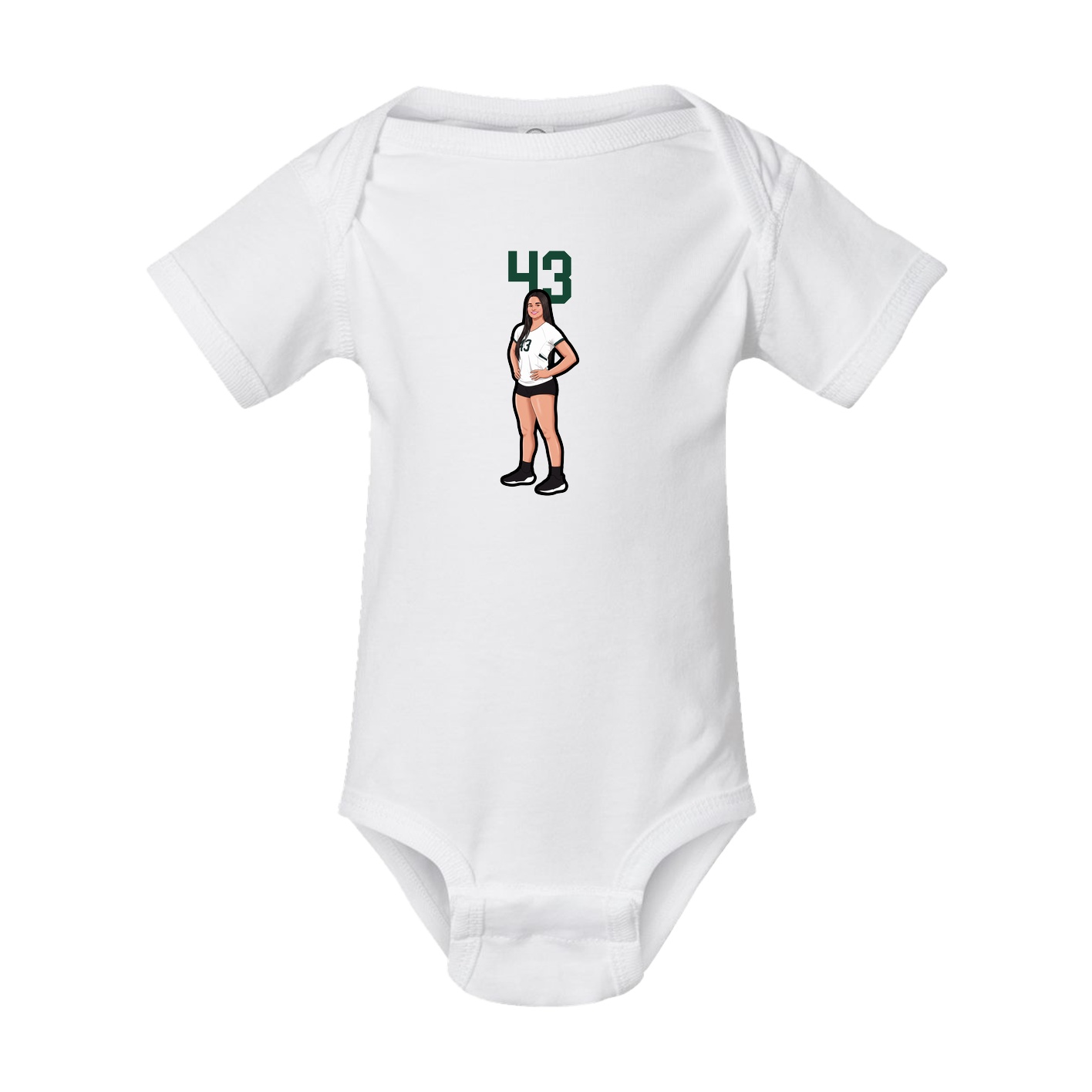 Baby Onesie — Number Top in White