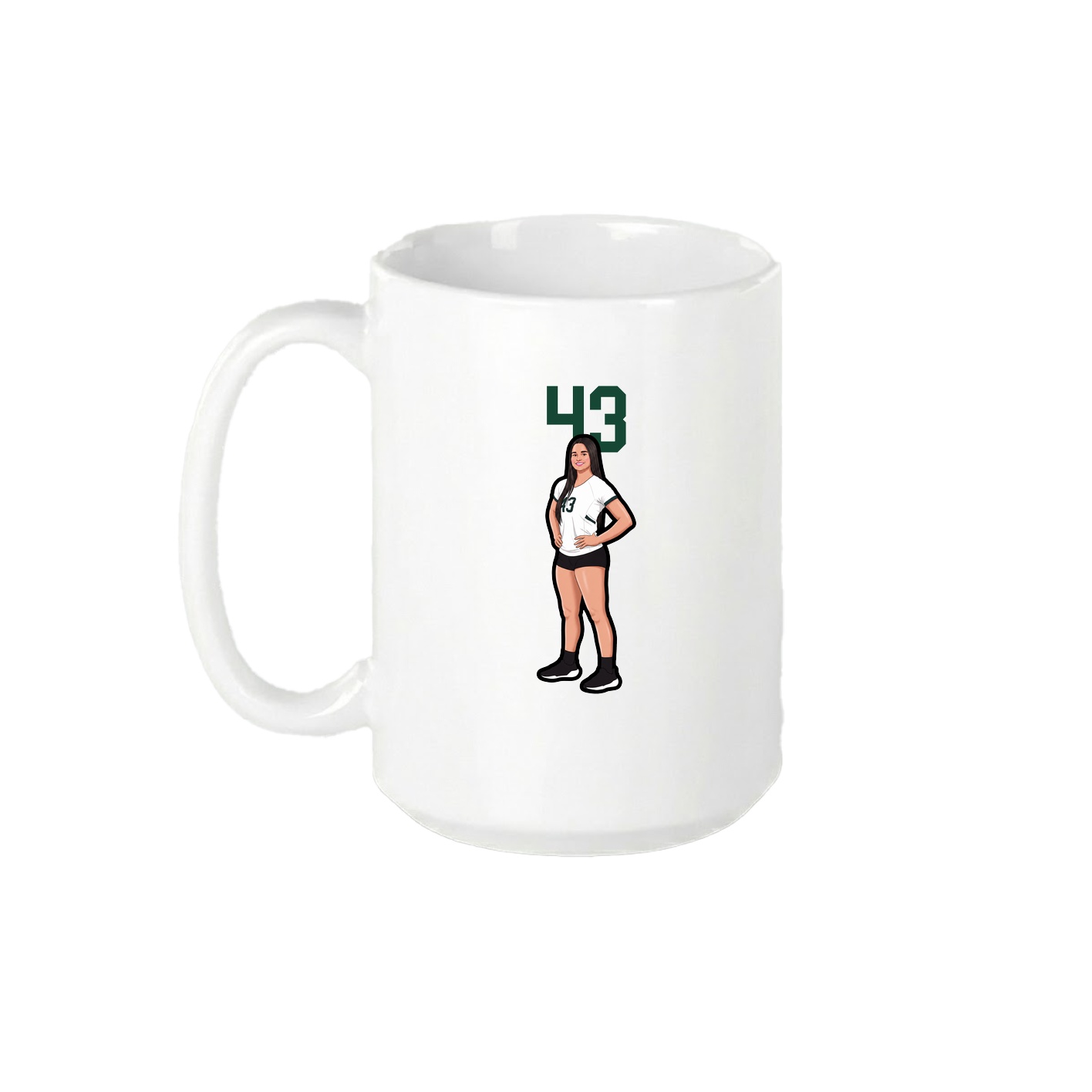 15oz Coffee Mug — Number Top in White