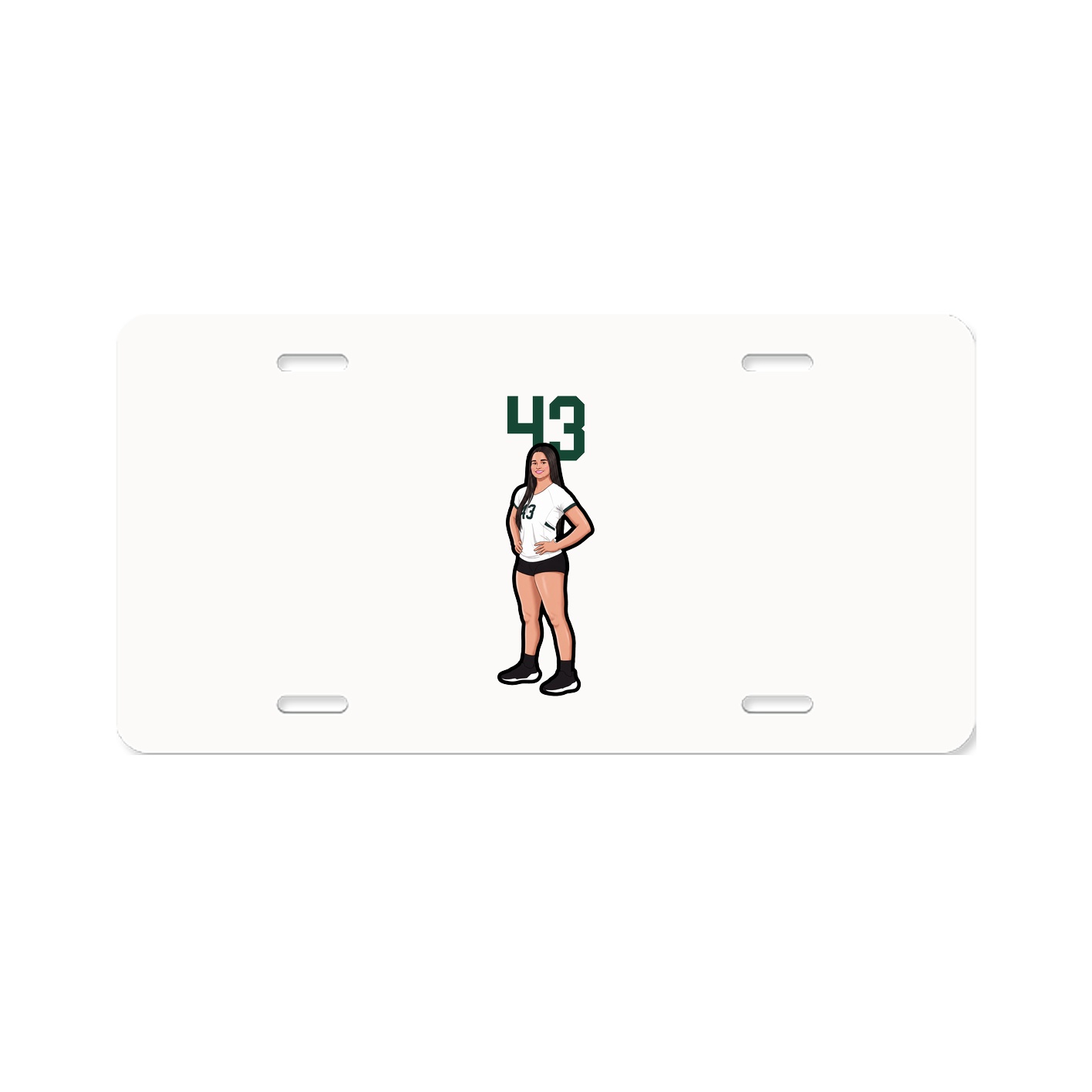 License Plate — Number Top in Classic