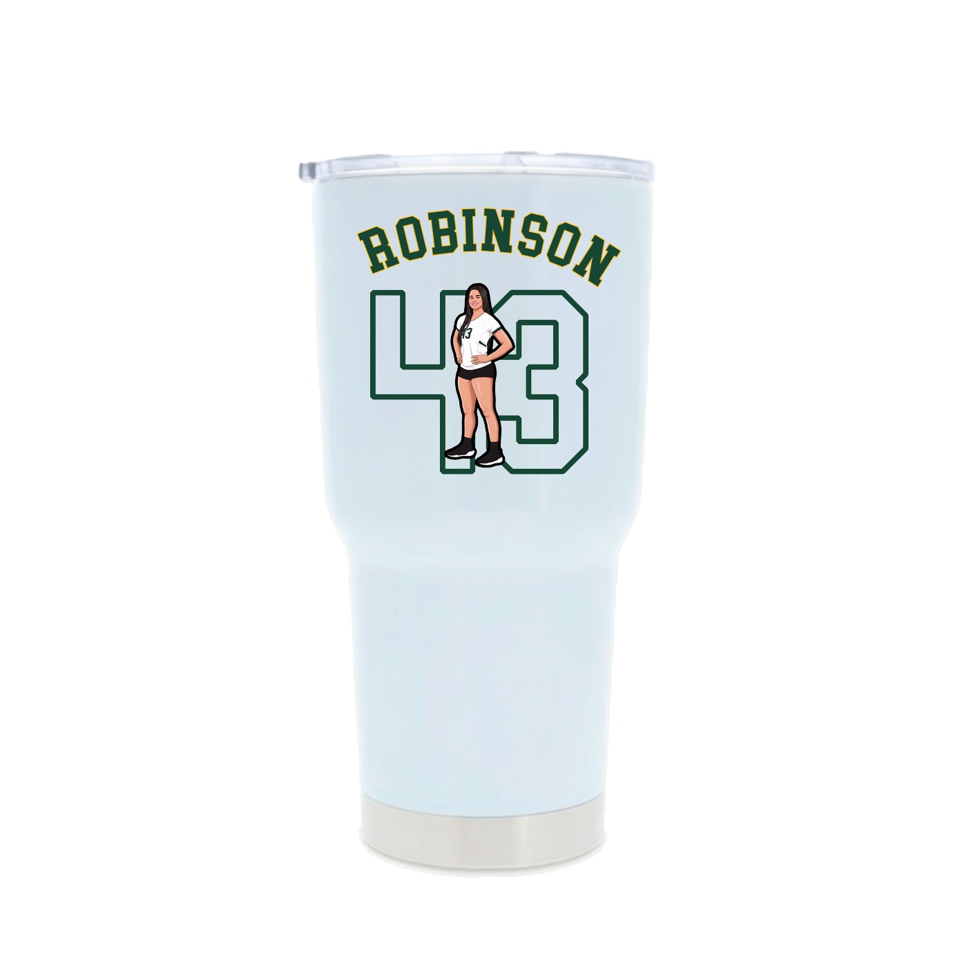 30oz Stainless Steel Tumbler — Shirsey Arch in White