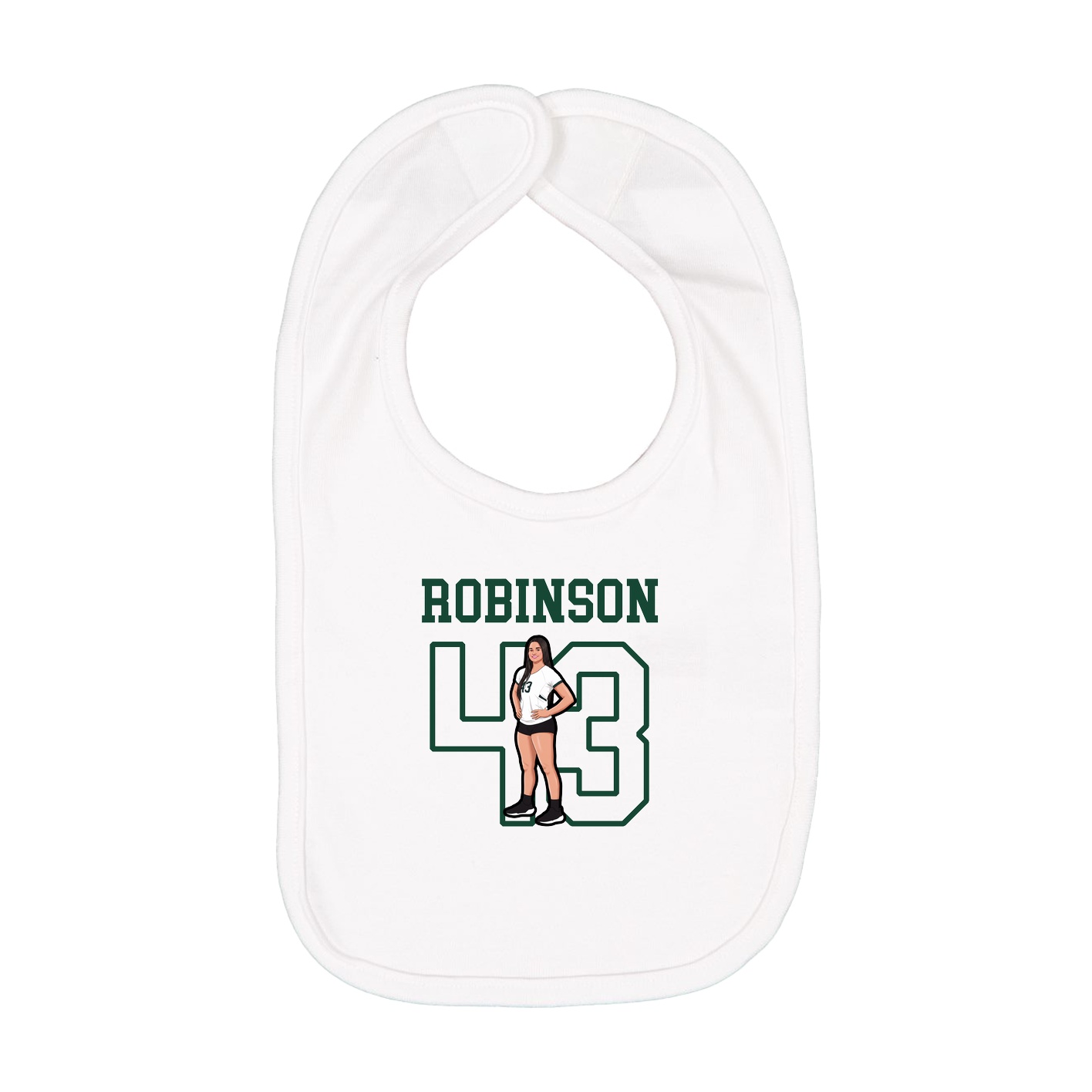 Infant Bib — Shirsey in White