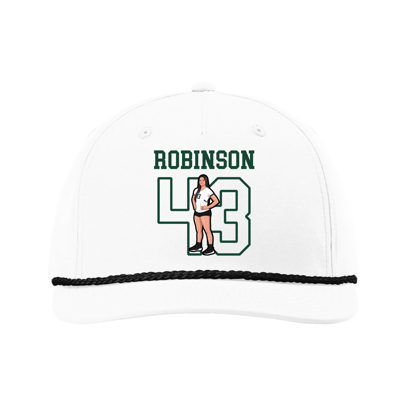Five-Panel Classic Rope Cap — Shirsey in White