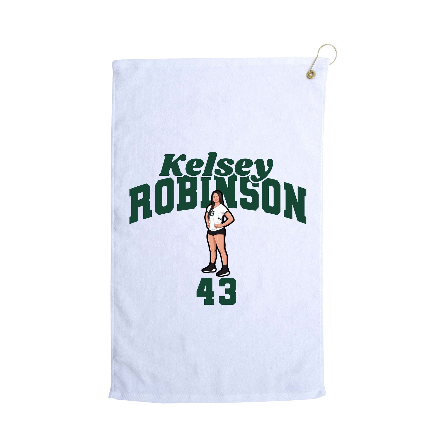 Golf Towel — Signature Arch in White