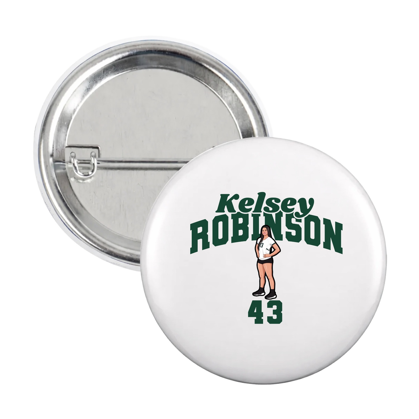 Game Day Button — Signature Arch in White