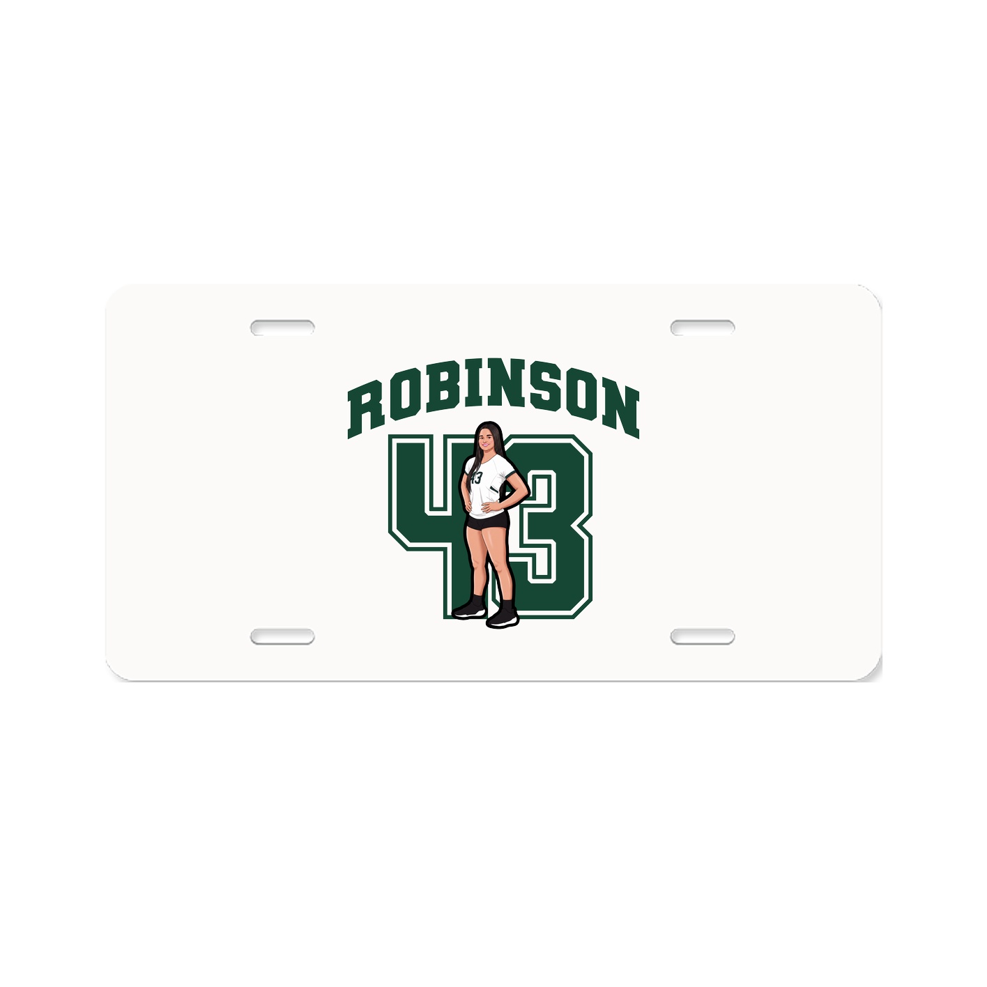 License Plate — Number in Classic