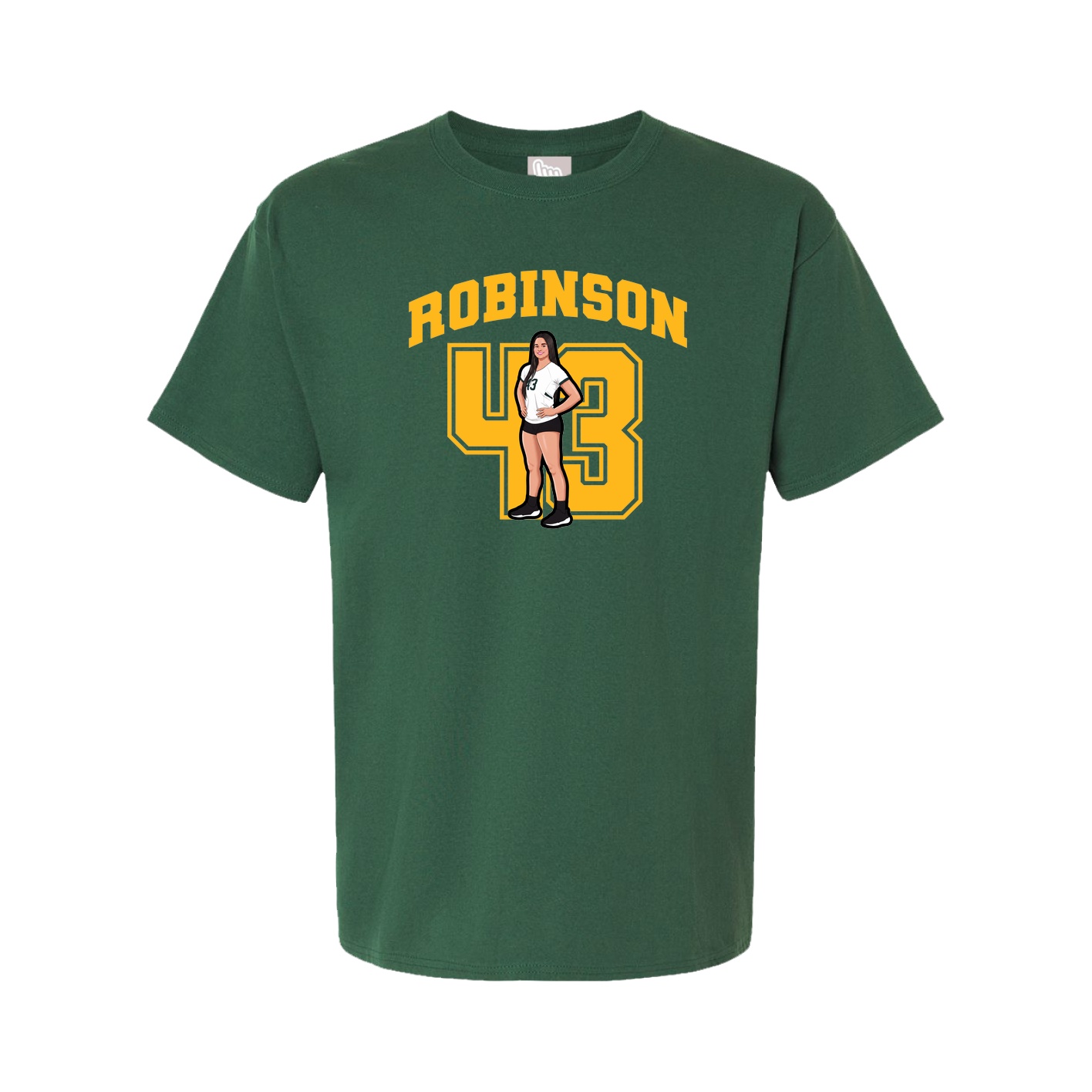 Youth Tee — Number in Green