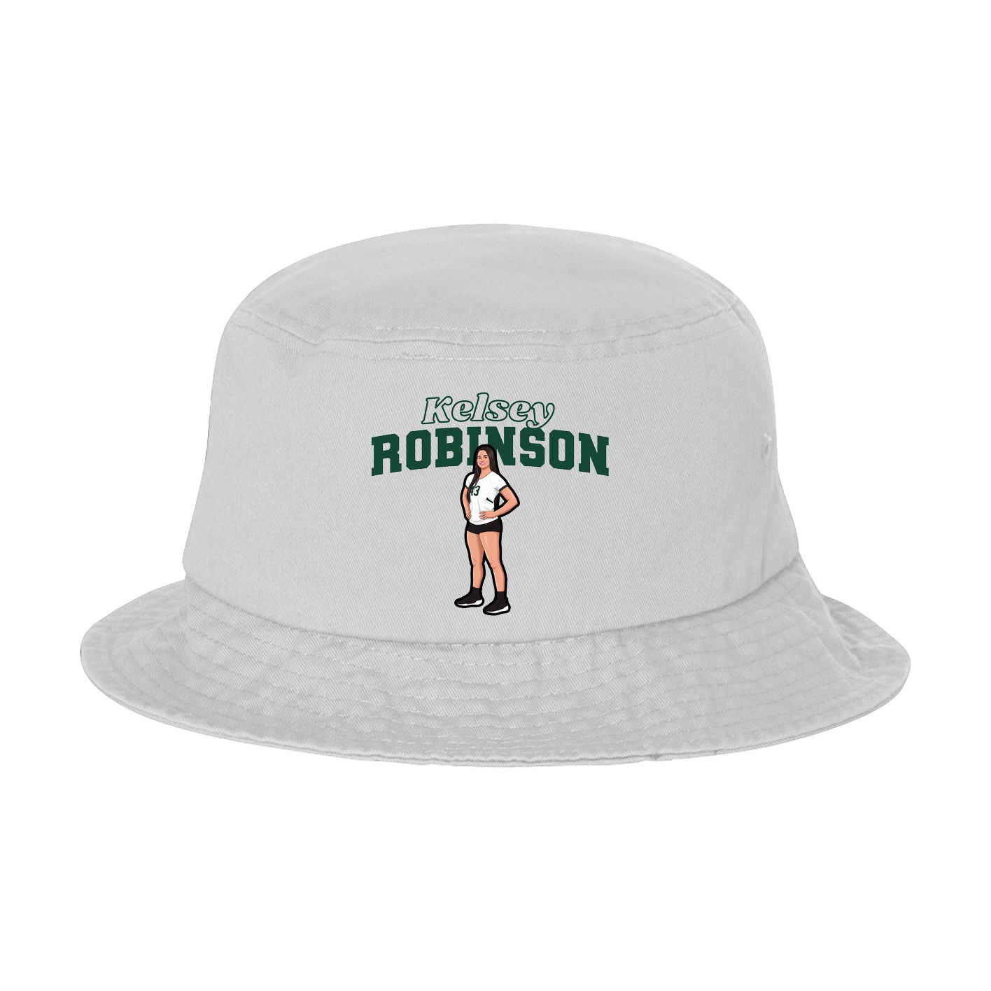 Bucket Cap — Name Arch in White