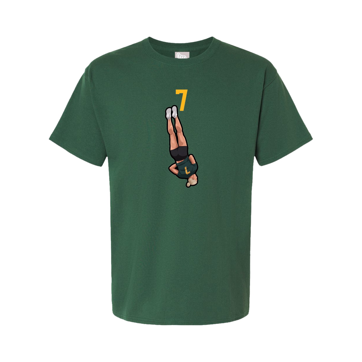 Youth Tee — Number Top in Green