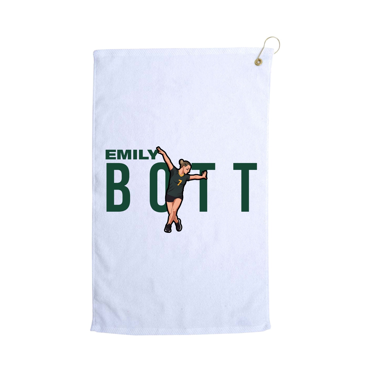Golf Towel — Player Name in White