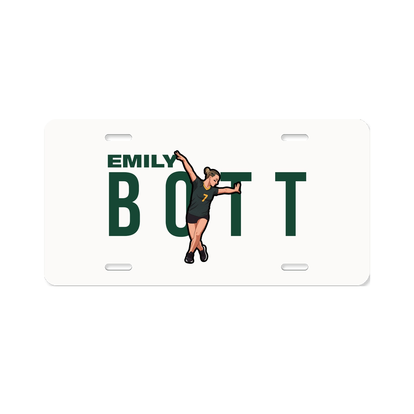 License Plate — Player Name in Classic