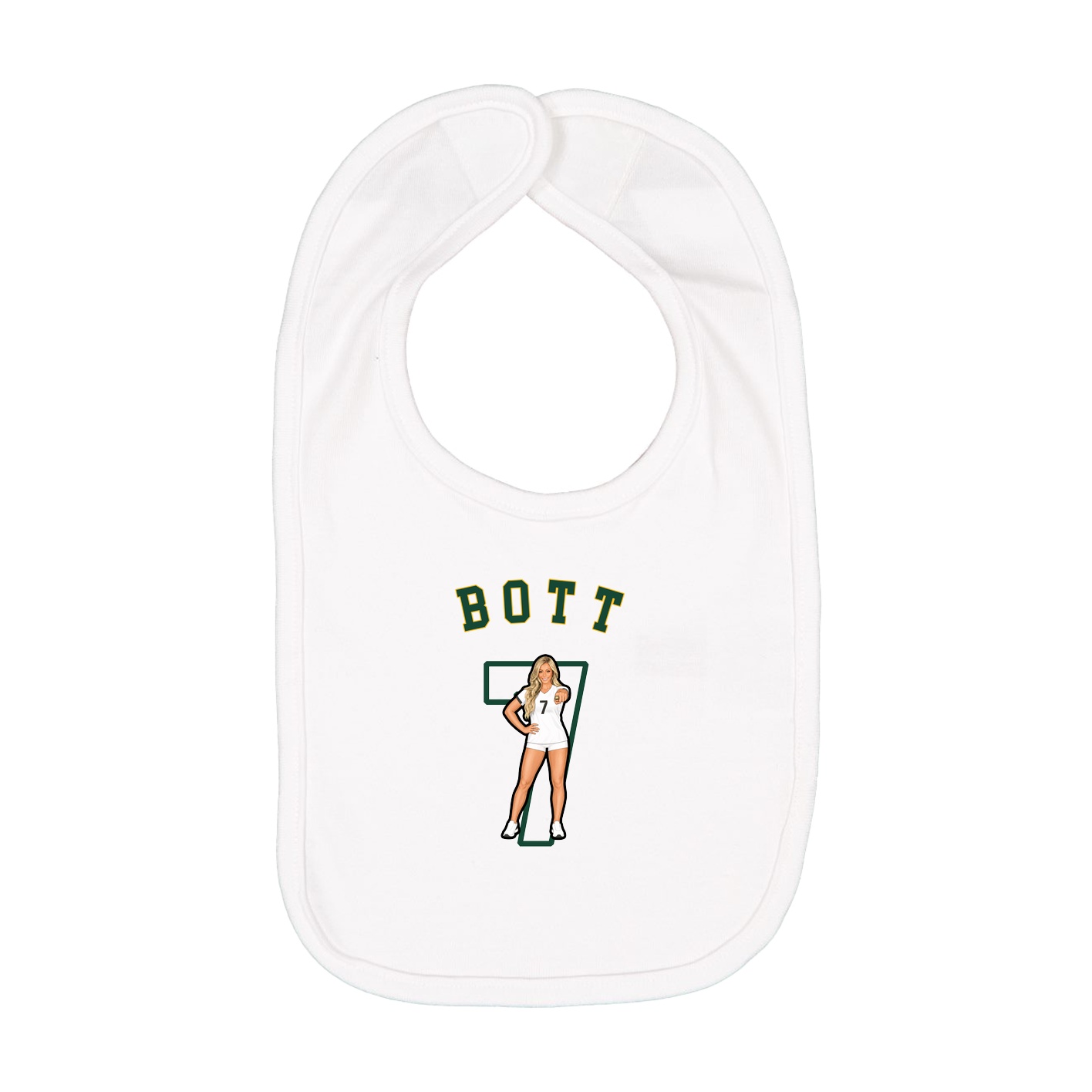 Infant Bib — Shirsey Arch in White