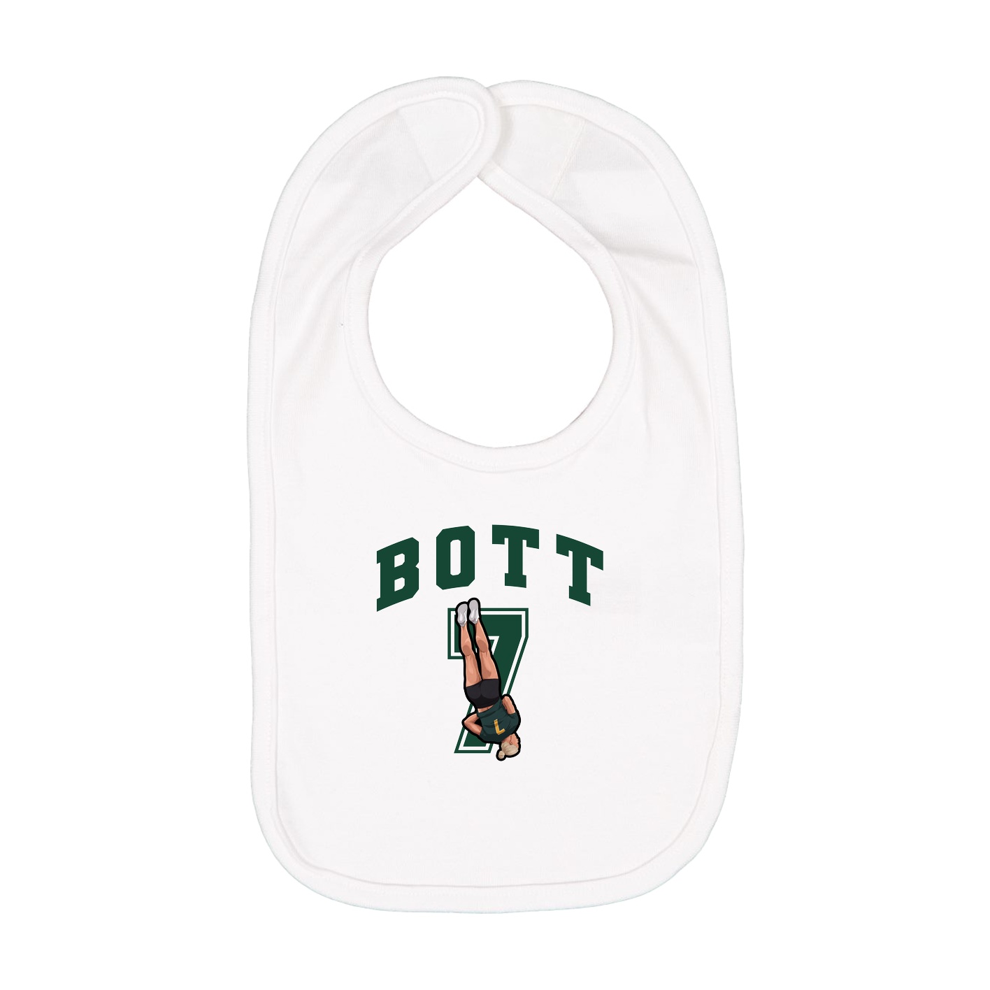 Infant Bib — Number in White