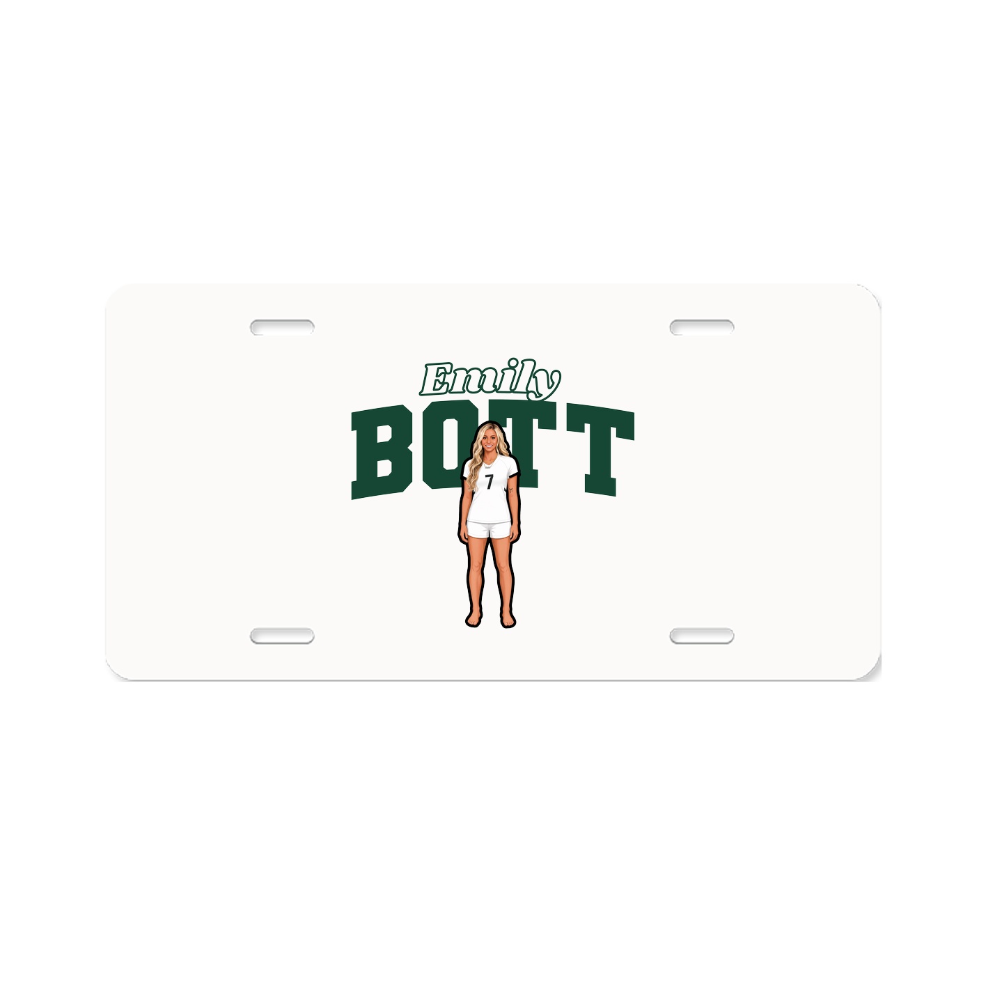 License Plate — Name Arch in Classic
