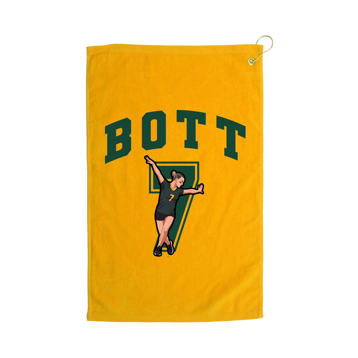 Golf Towel — Number in Gold