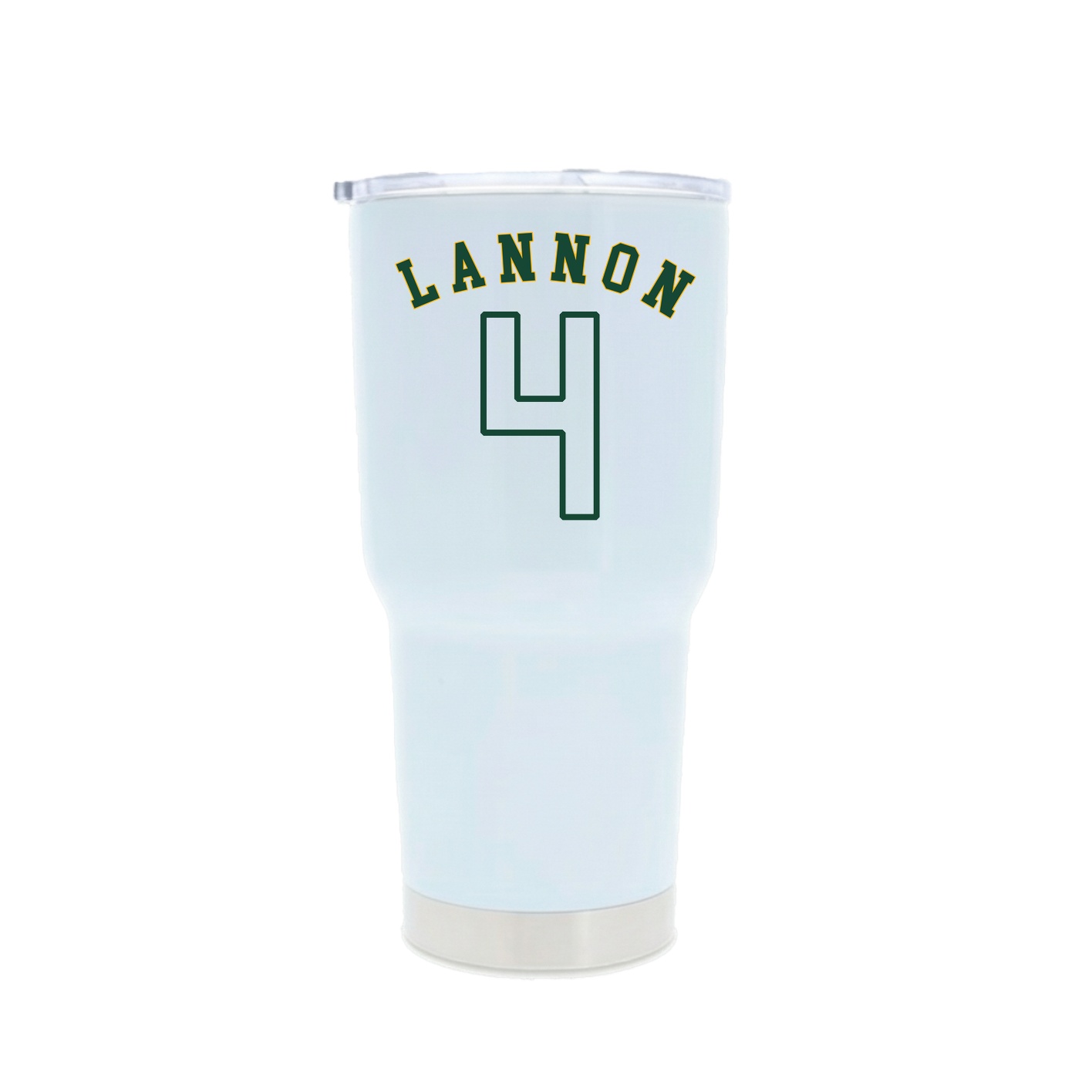 30oz Stainless Steel Tumbler — Shirsey Arch in White