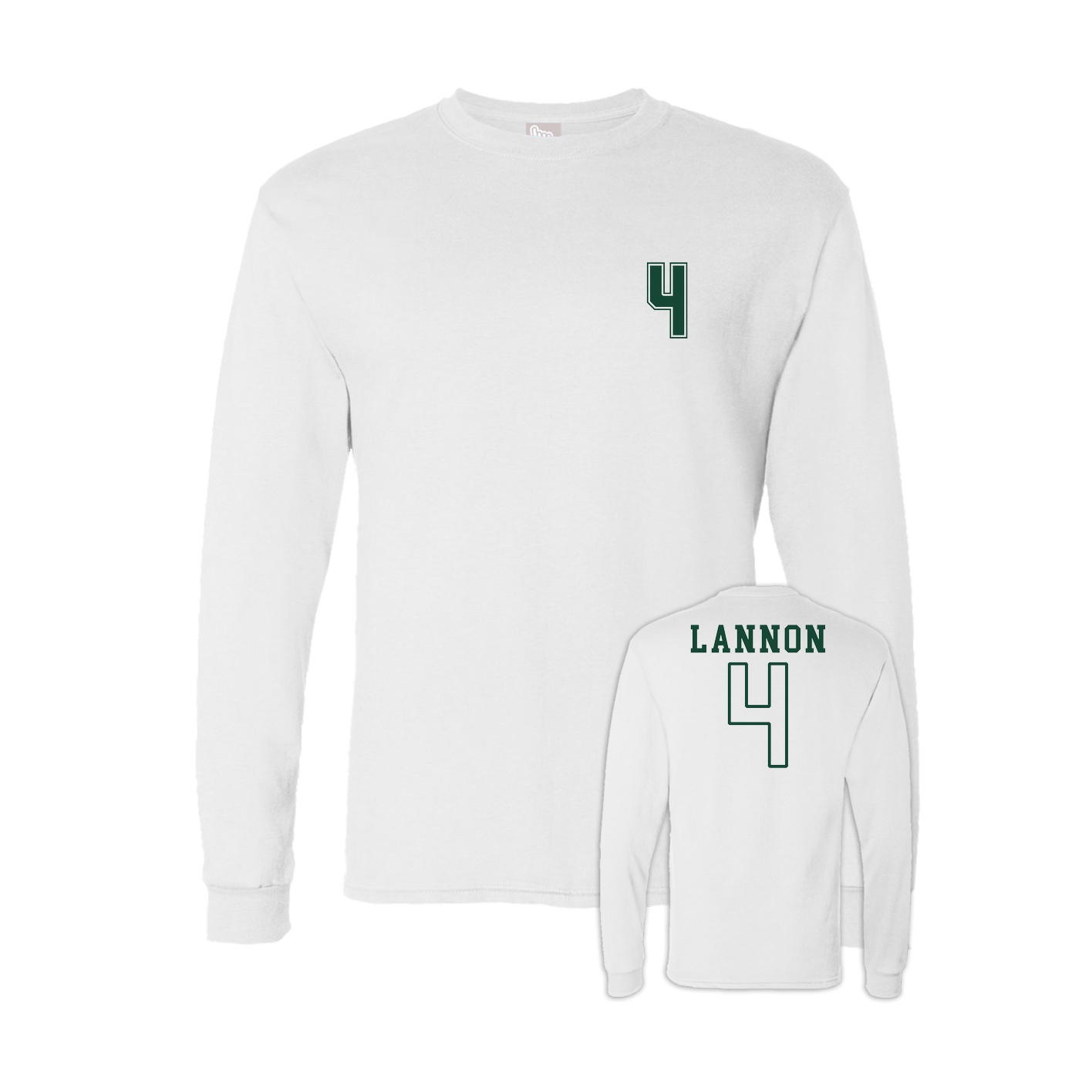 Long Sleeve Tee — Chest Back in White