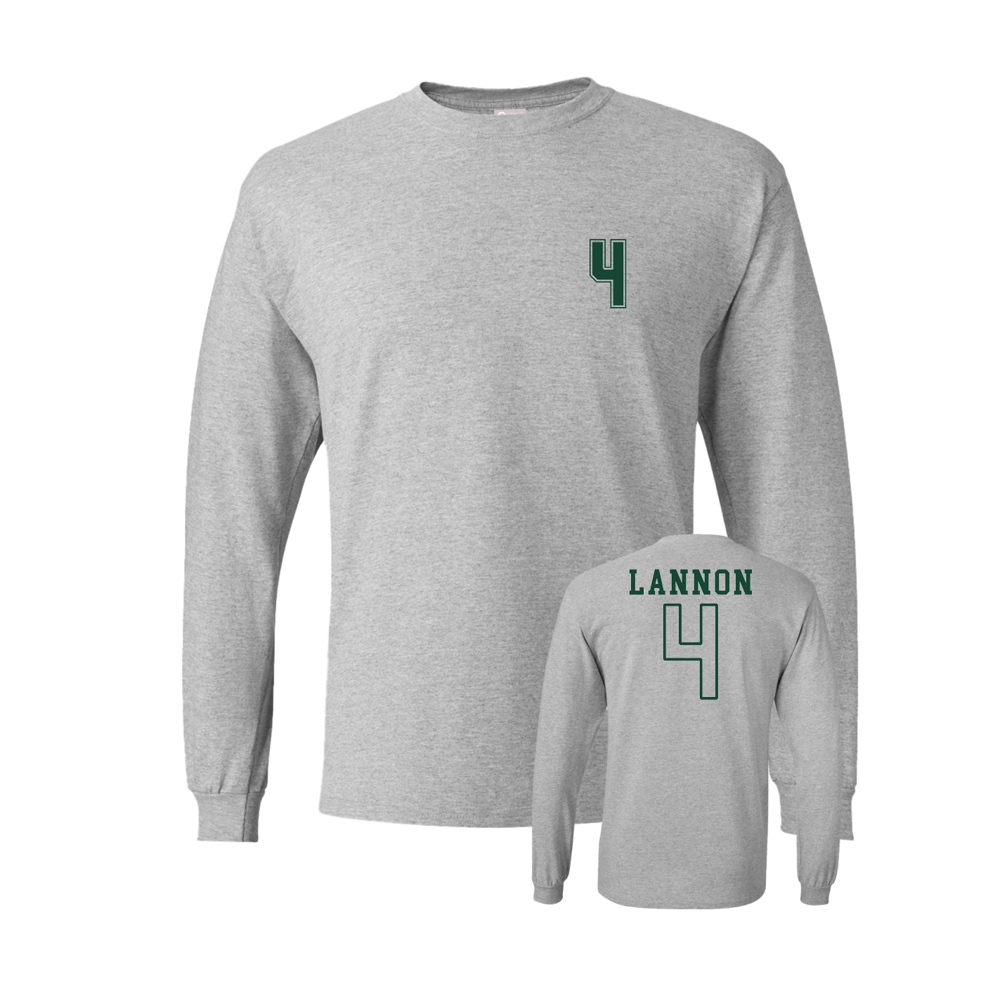 Long Sleeve Tee — Chest Back in Grey