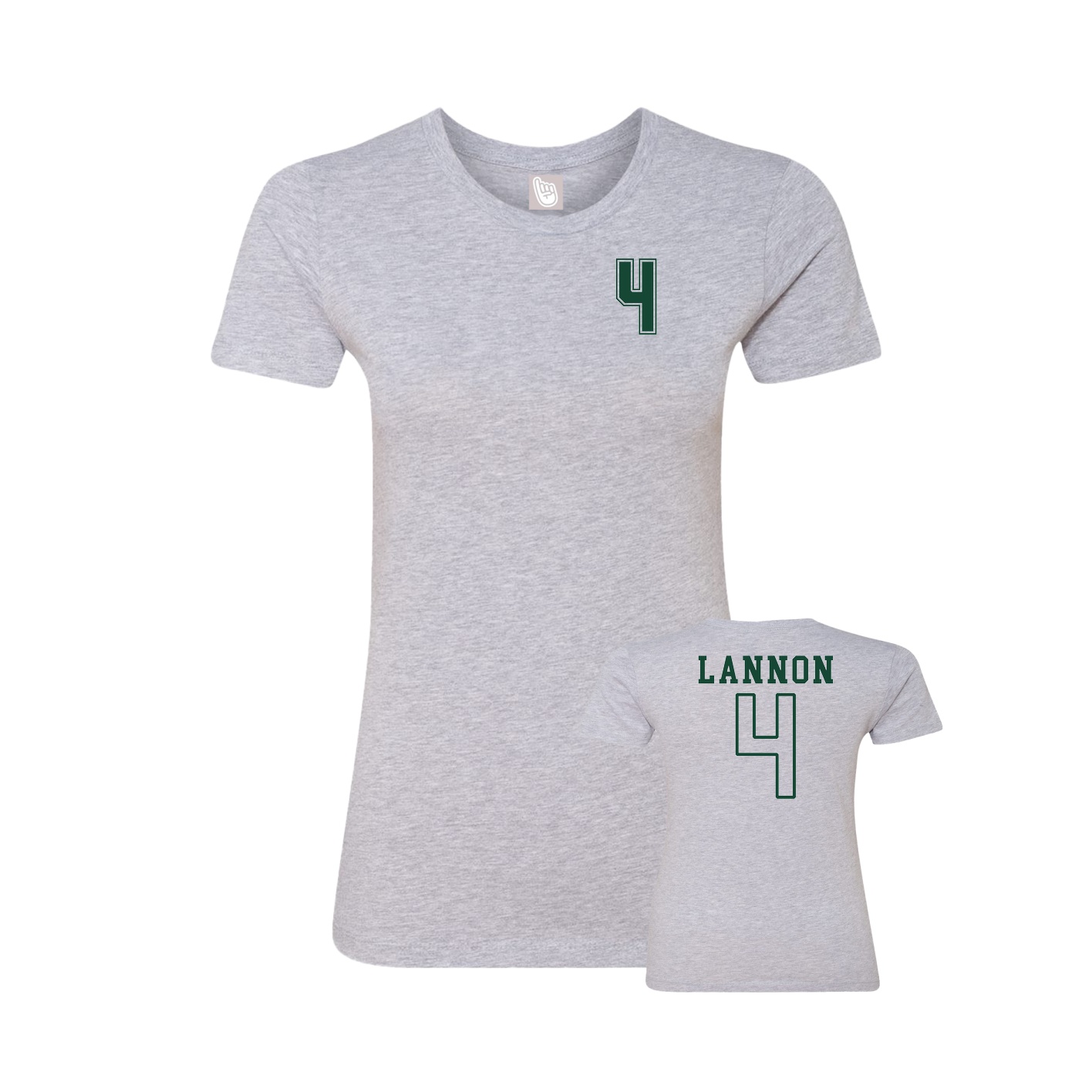 Womens Tee — Chest Back in Grey