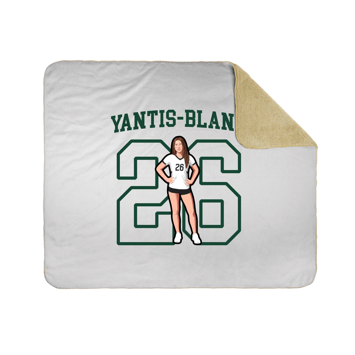 Throw Blanket — Shirsey in White