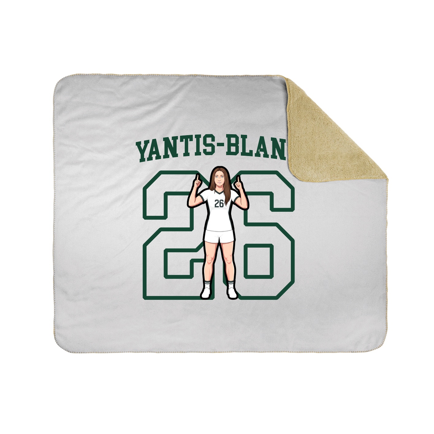Throw Blanket — Shirsey in White