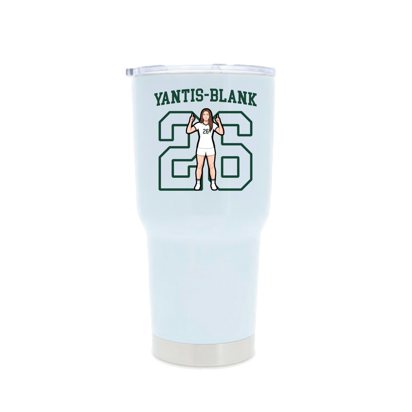 30oz Stainless Steel Tumbler — Shirsey in White