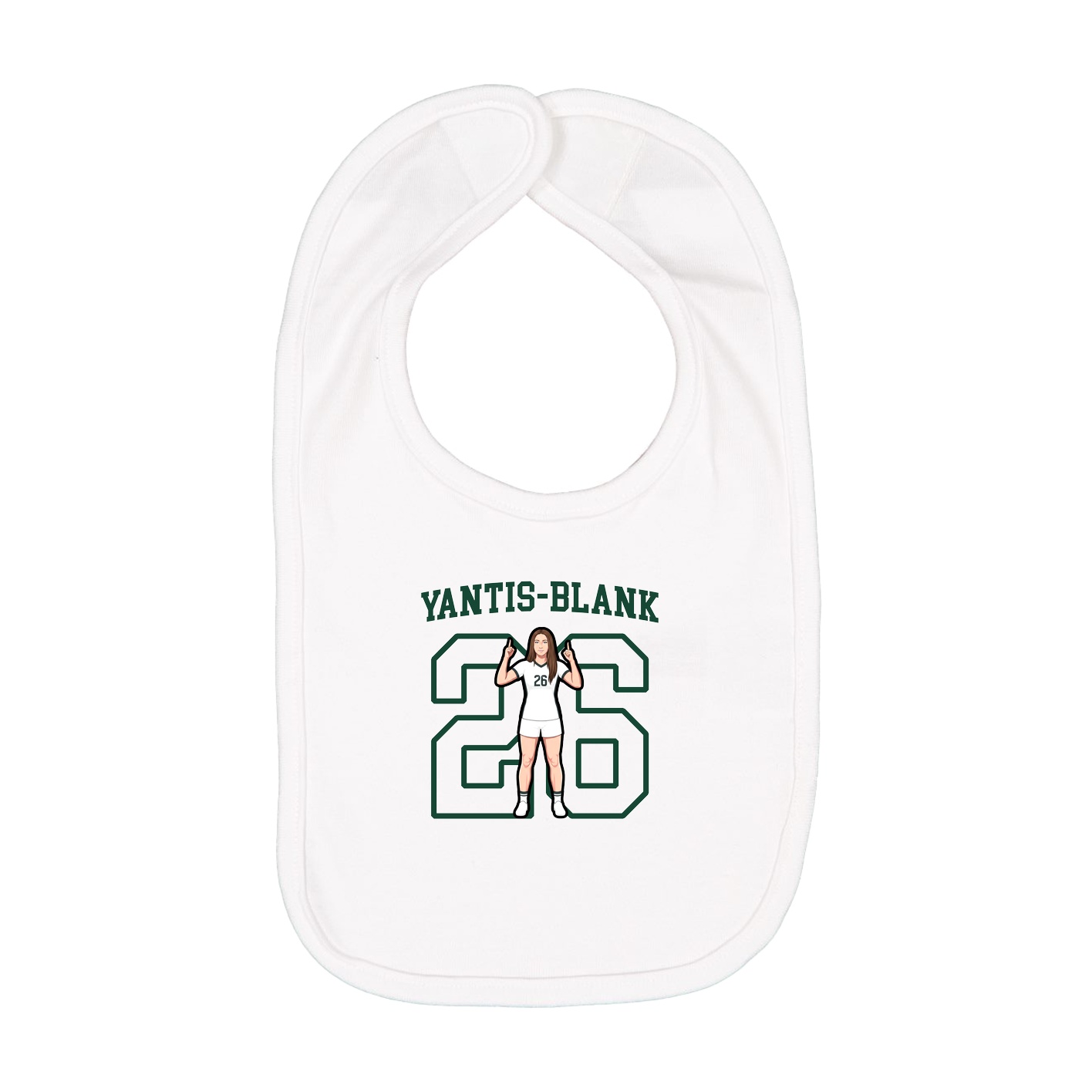 Infant Bib — Shirsey in White