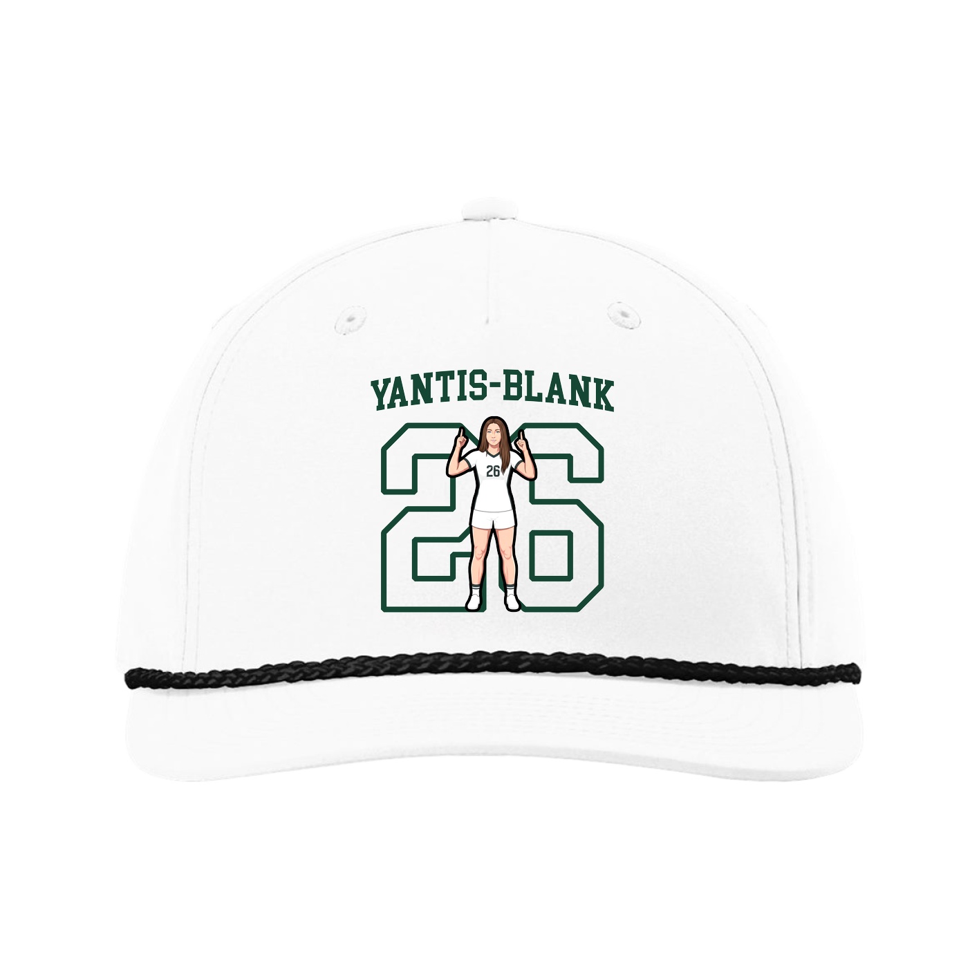 Five-Panel Classic Rope Cap — Shirsey in White