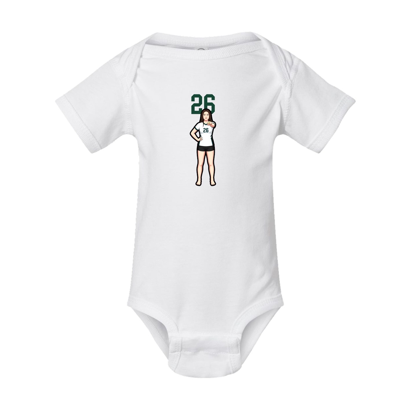 Baby Onesie — Number Top in White