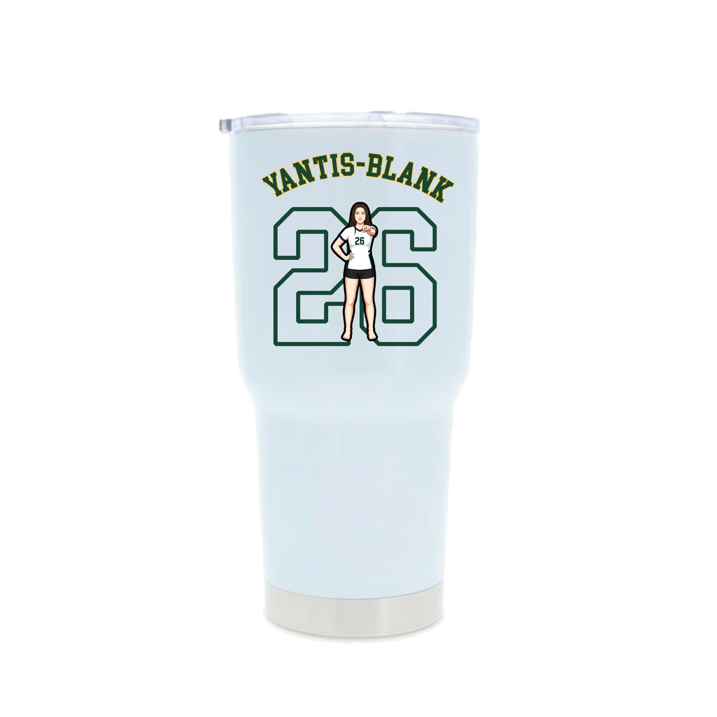 30oz Stainless Steel Tumbler — Shirsey Arch in White