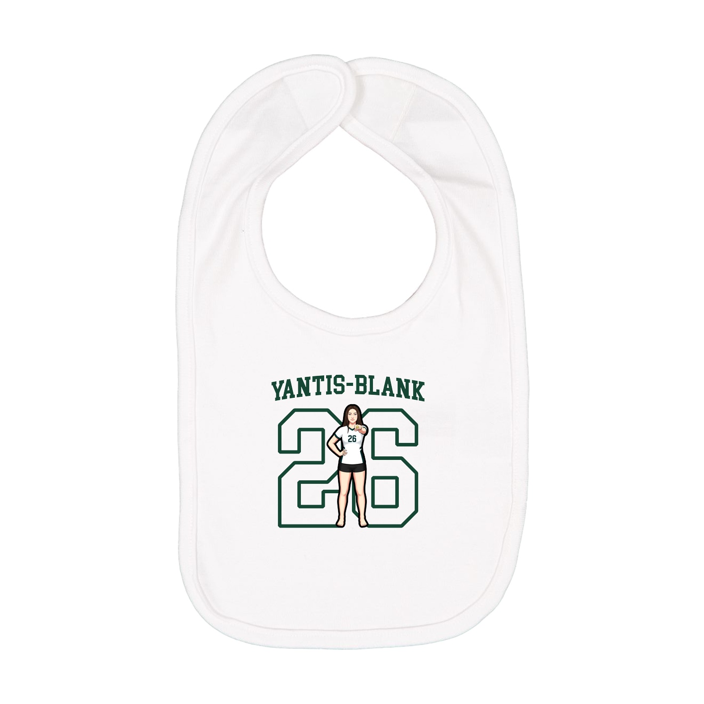 Infant Bib — Shirsey in White